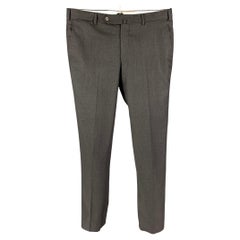ISAIA - Pantalon en laine gris foncé, taille 32