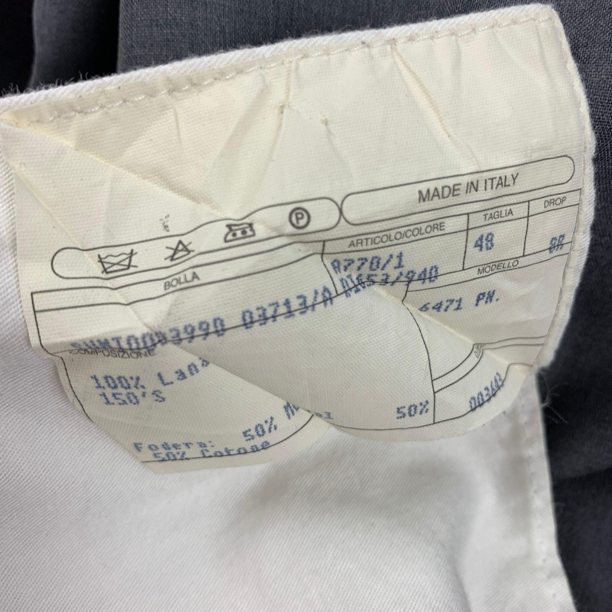 ISAIA Size 32 Gray Lana Wool Dress Pants In Good Condition For Sale In San Francisco, CA