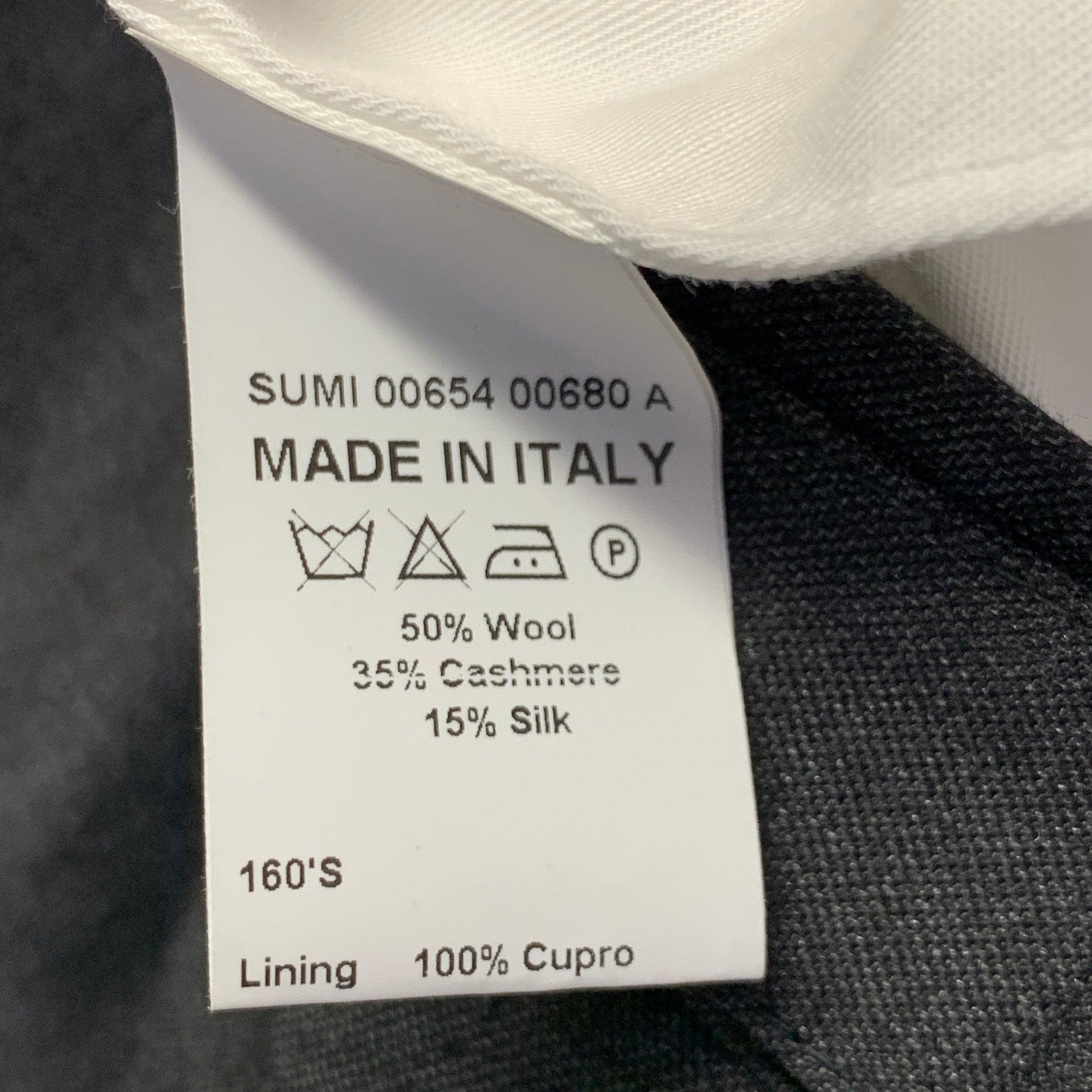 ISAIA Größe 32 Grau Wolle Kaschmir Seide Flache Front Seite Tabs Kleid Hose im Zustand „Hervorragend“ im Angebot in San Francisco, CA