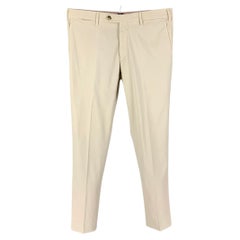 ISAIA Size 36 Khaki Cotton Casual Pants