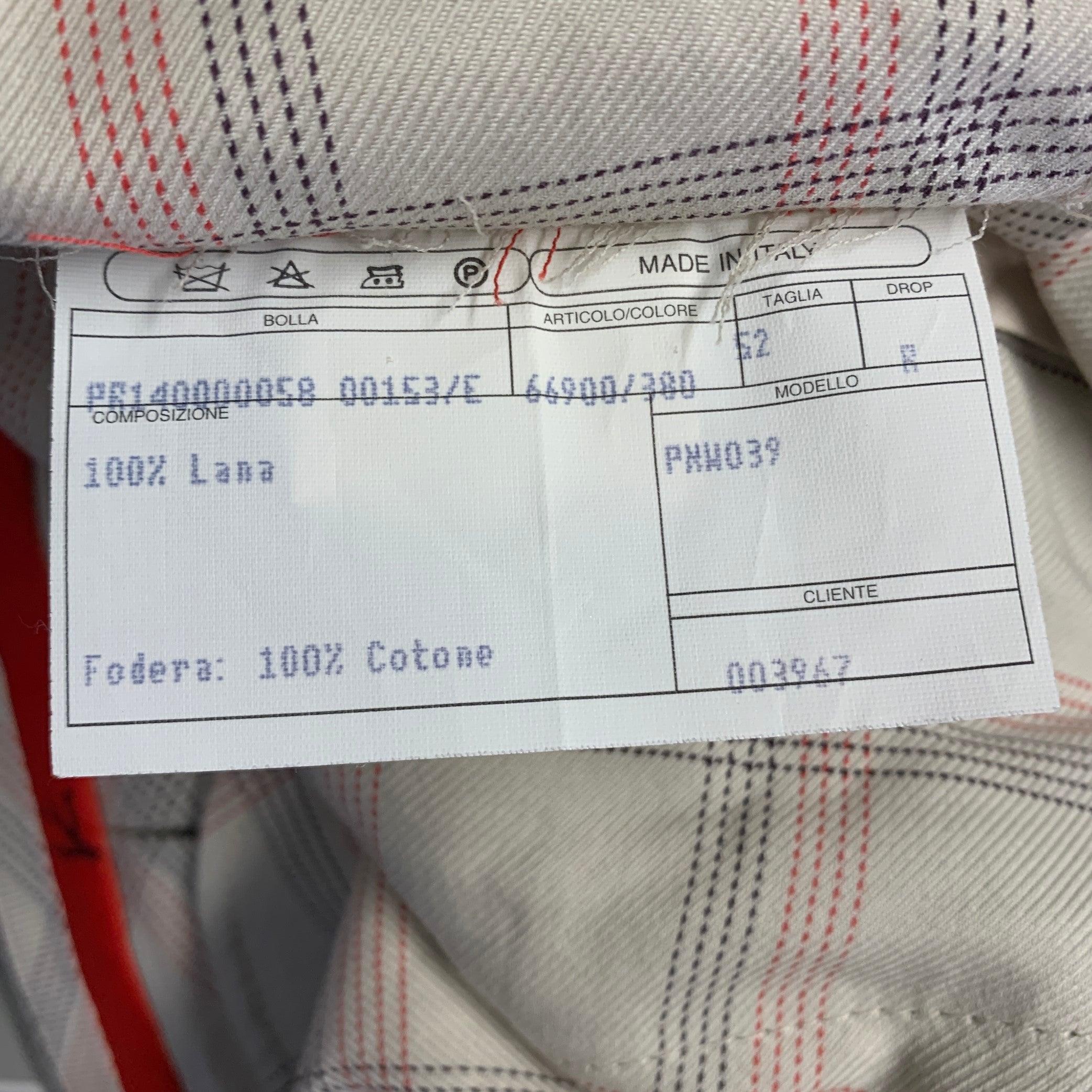 ISAIA Pantalón de vestir con cremallera de lana avena talla 36 en Excelente Estado en San Francisco, CA