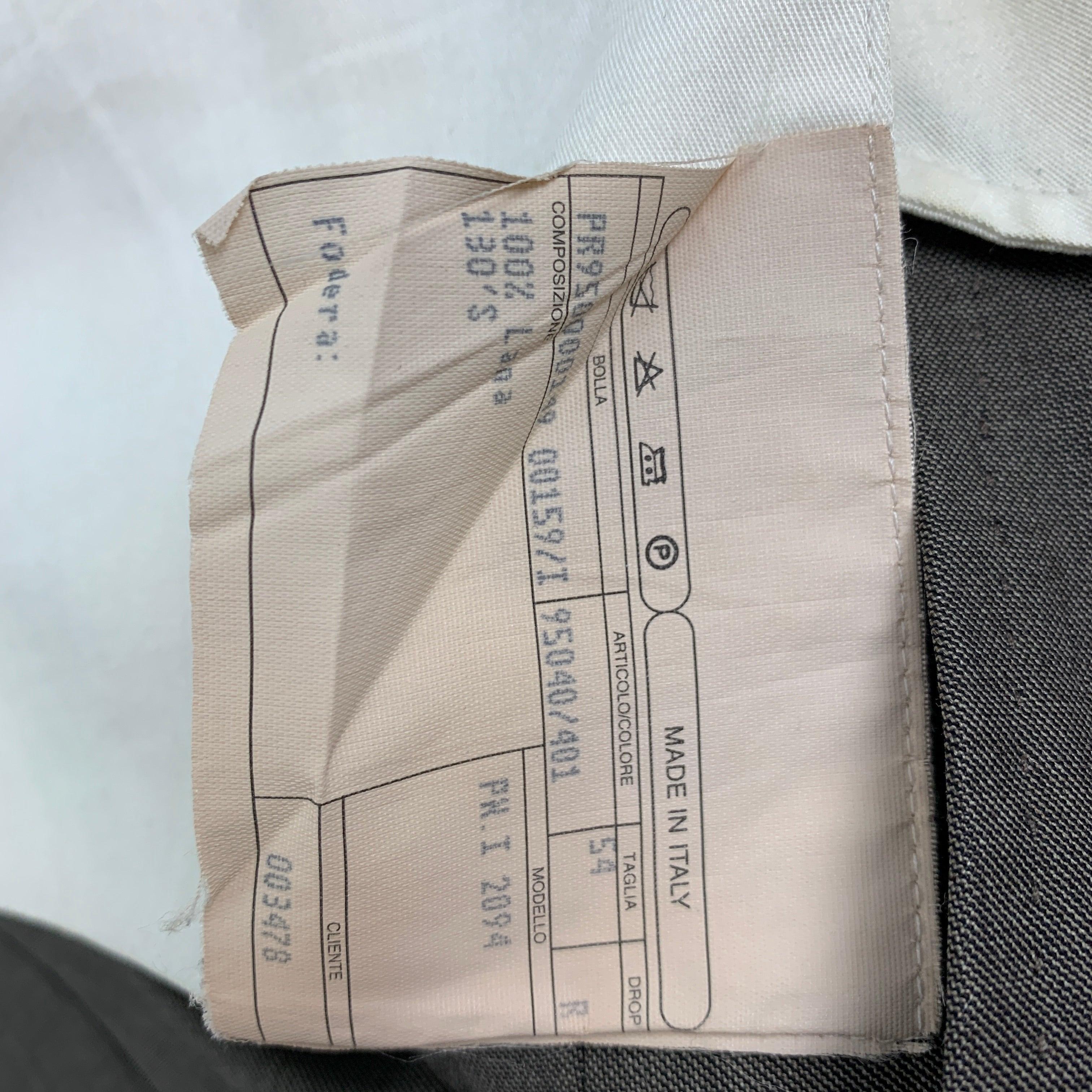 ISAIA Size 38 Taupe Wool Zip Fly Dress Pants In Good Condition In San Francisco, CA
