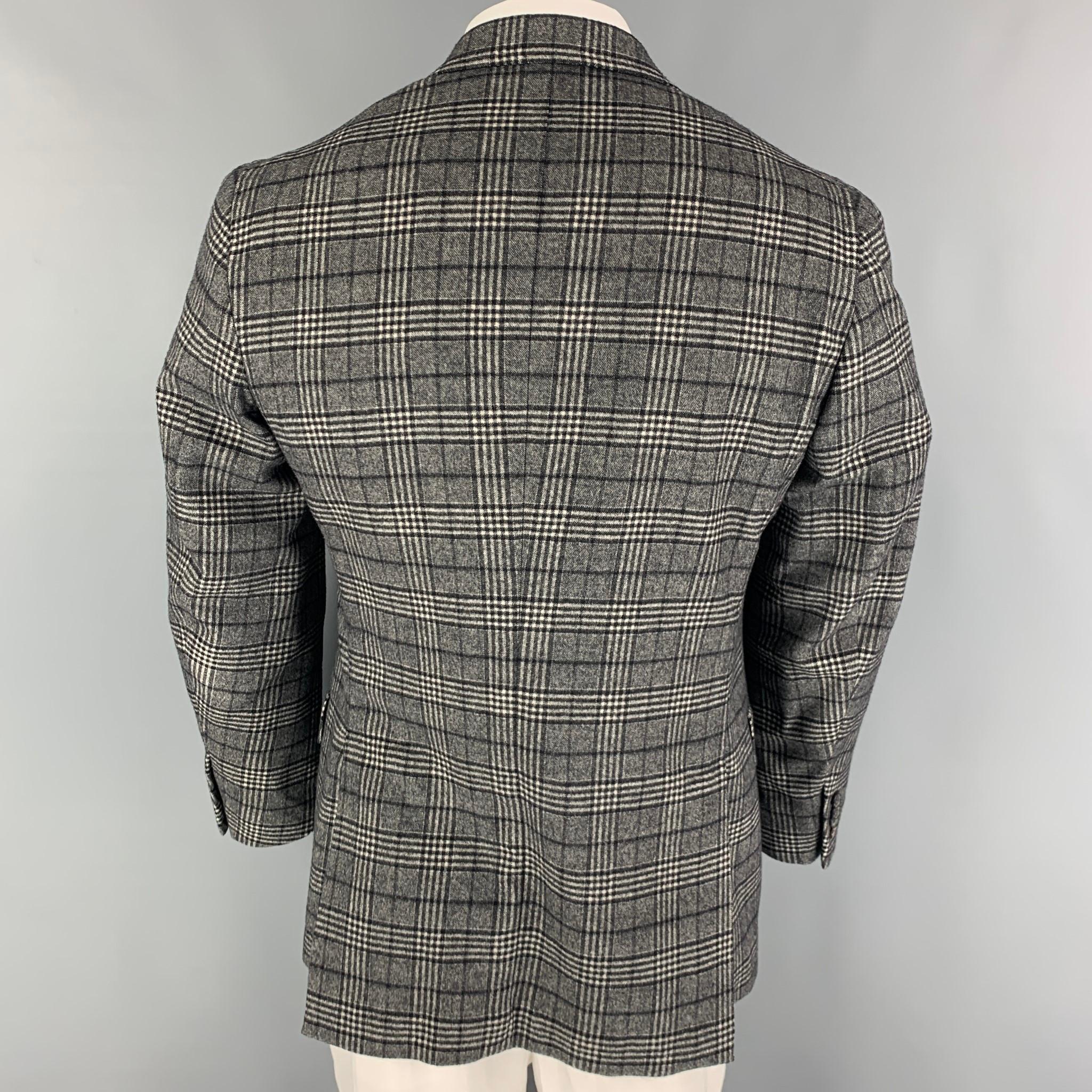 Isaia plaid-print single-breasted suit - Blue