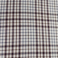 ISAIA Size M Grey White Purple Plaid Cotton Spread Collar Long Sleeve Shirt