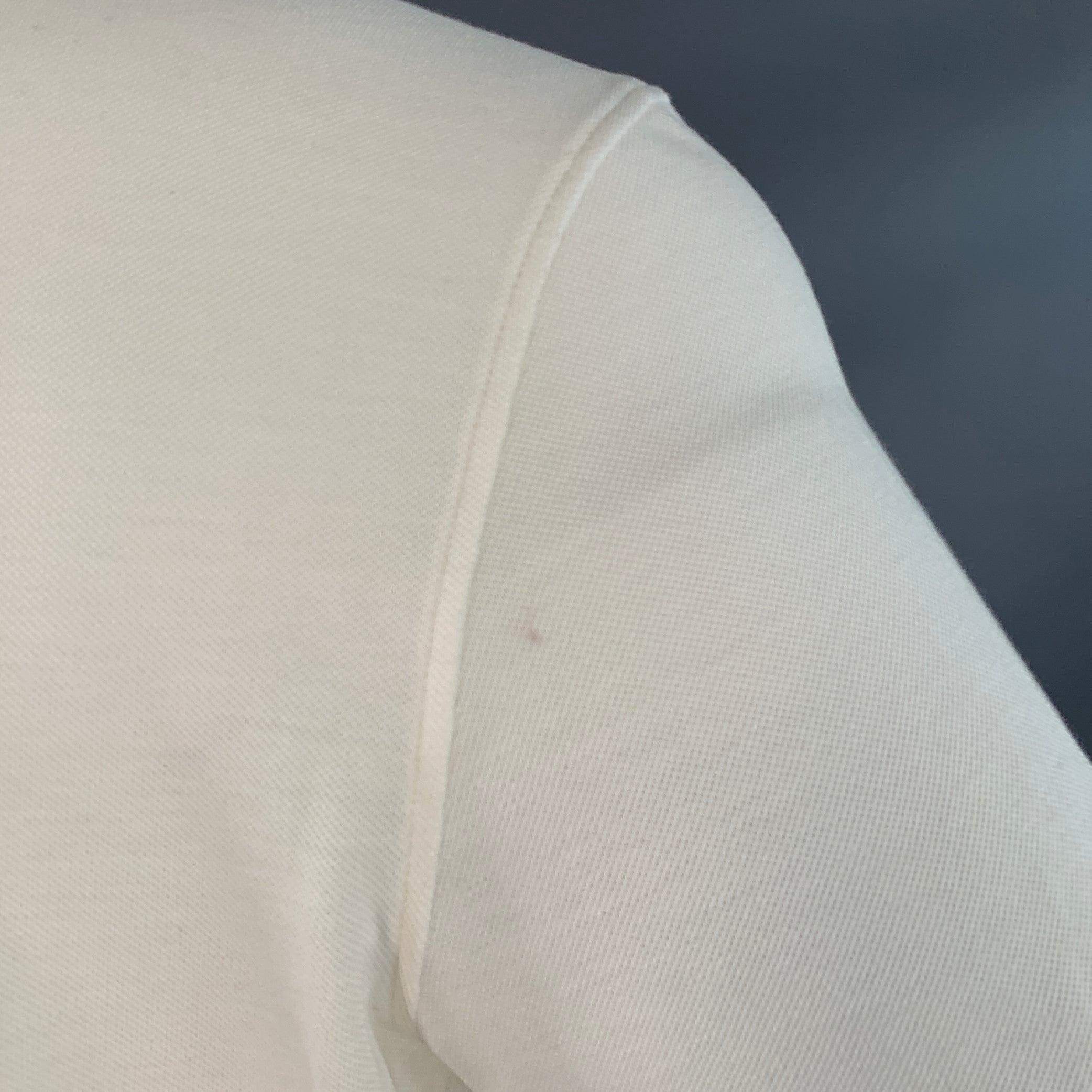 Polo de manga corta de algodón blanco roto ISAIA Talla M en venta 1