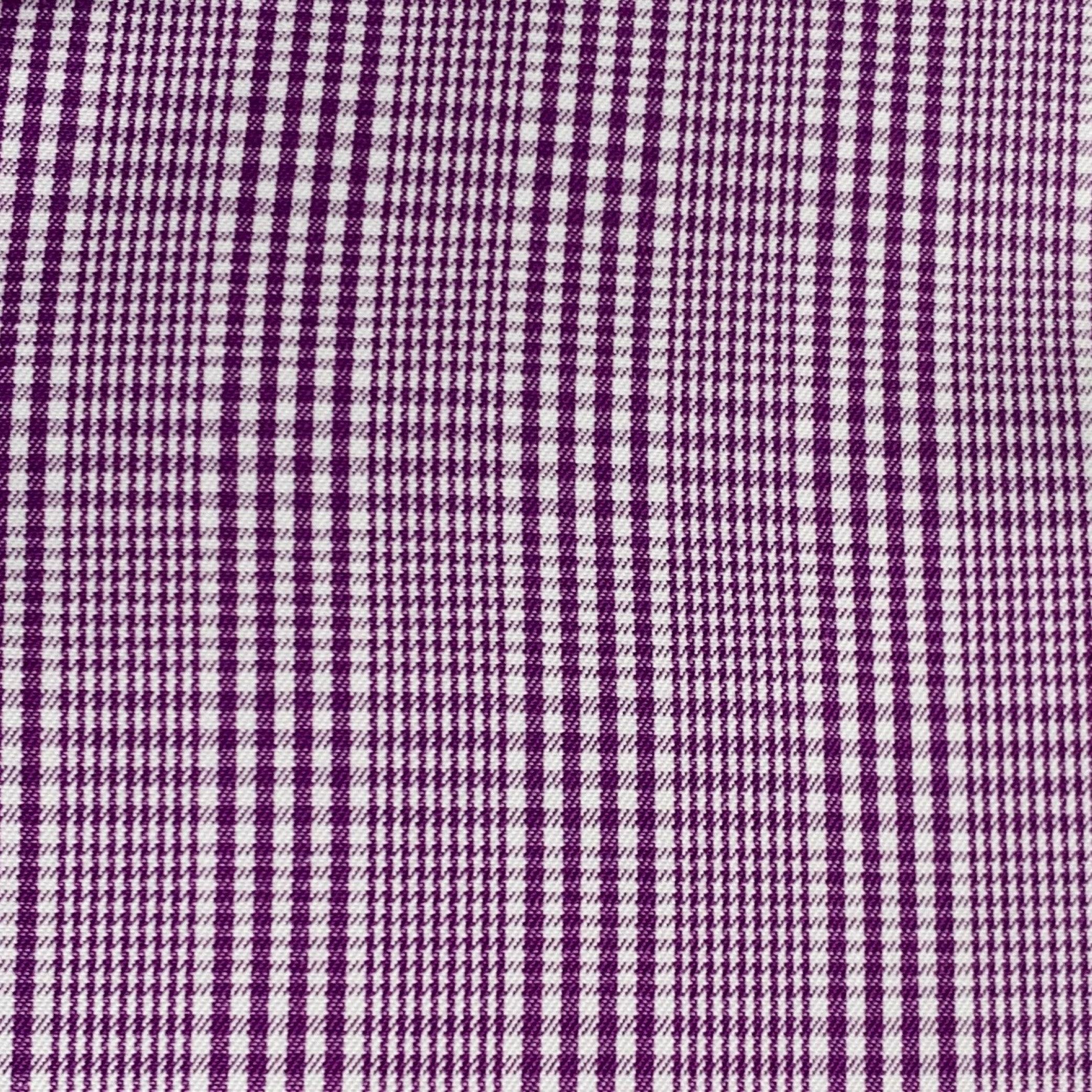 ISAIA long sleeve shirt in a purple cotton woven fabric featuring a white glenplaid pattern, spread collar, and button closure. Made in Italy.Excellent Pre-Owned Condition. 

Marked:   15.5/39  

Measurements: 
 
Shoulder: 15 inches Chest: 39 inches
