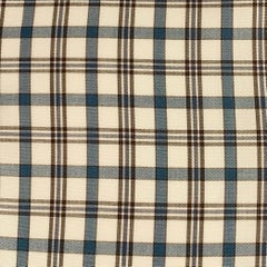 ISAIA Size M White Green Plaid Cotton Spread Collar Long Sleeve Shirt