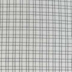 ISAIA Talla S Camisa de Manga Larga de Algodón a Cuadros Blanco Gris