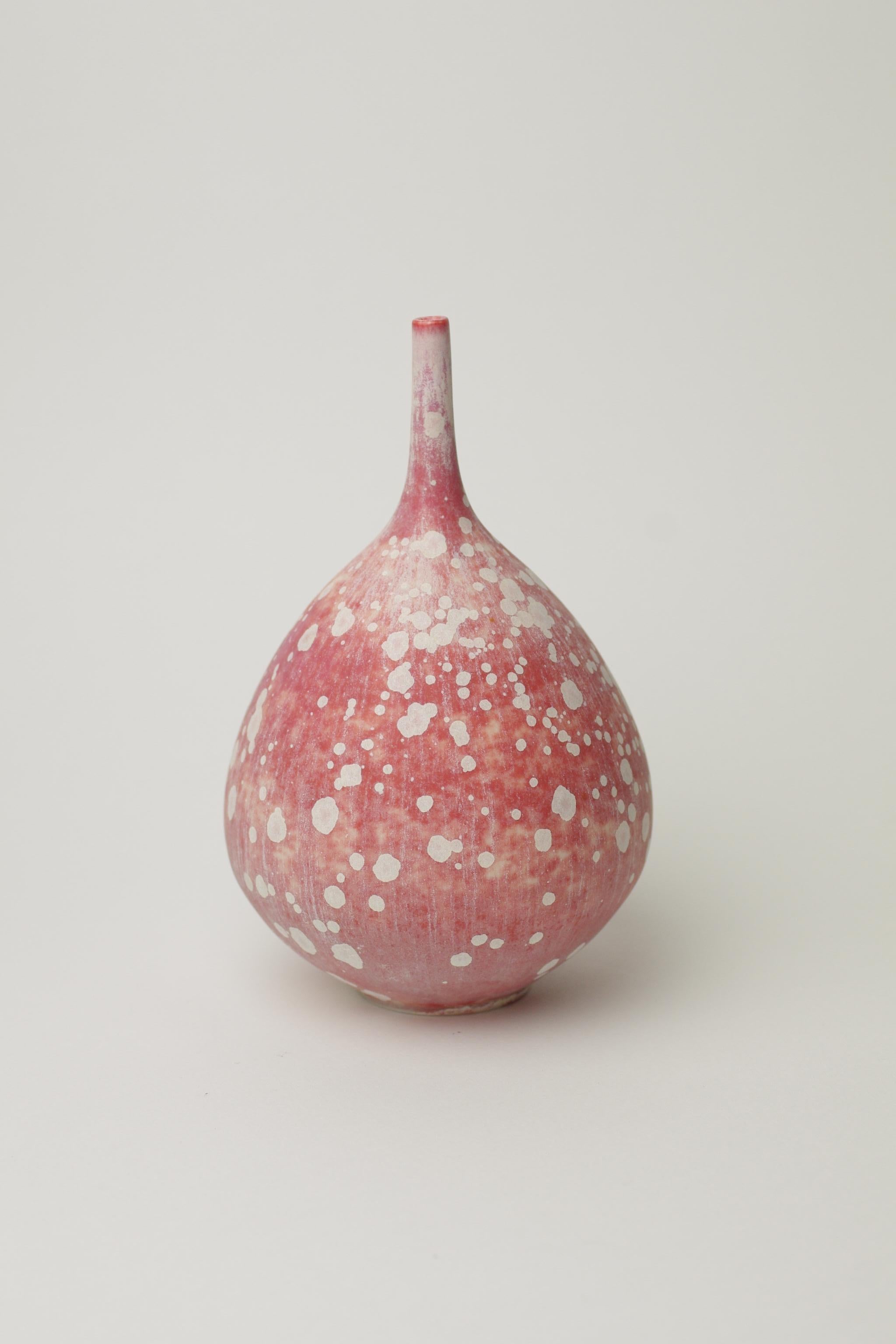 Isak Isakkson - Red White Matte Vase For Sale 6