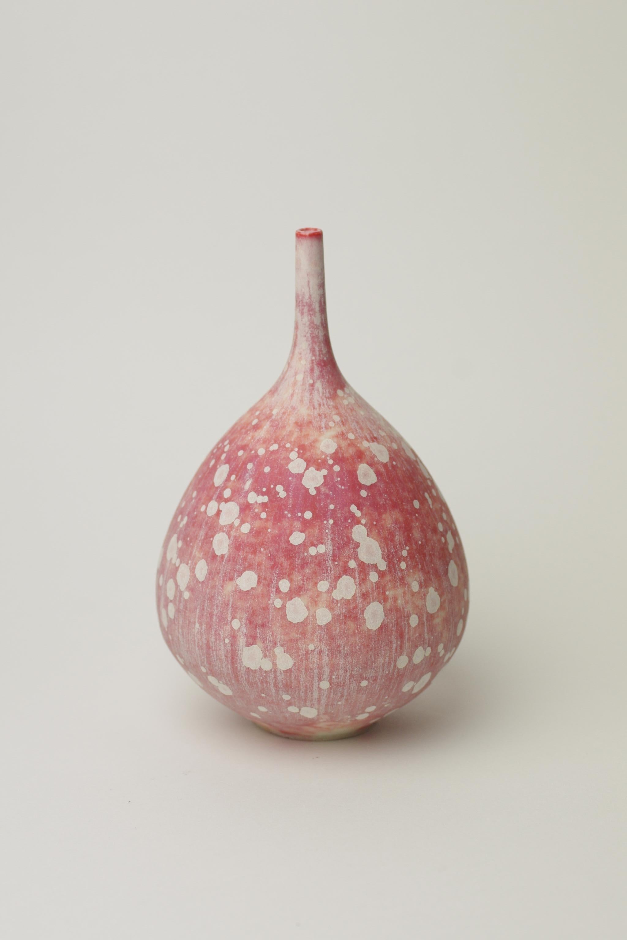 Isak Isakkson - Red White Matte Vase For Sale 7