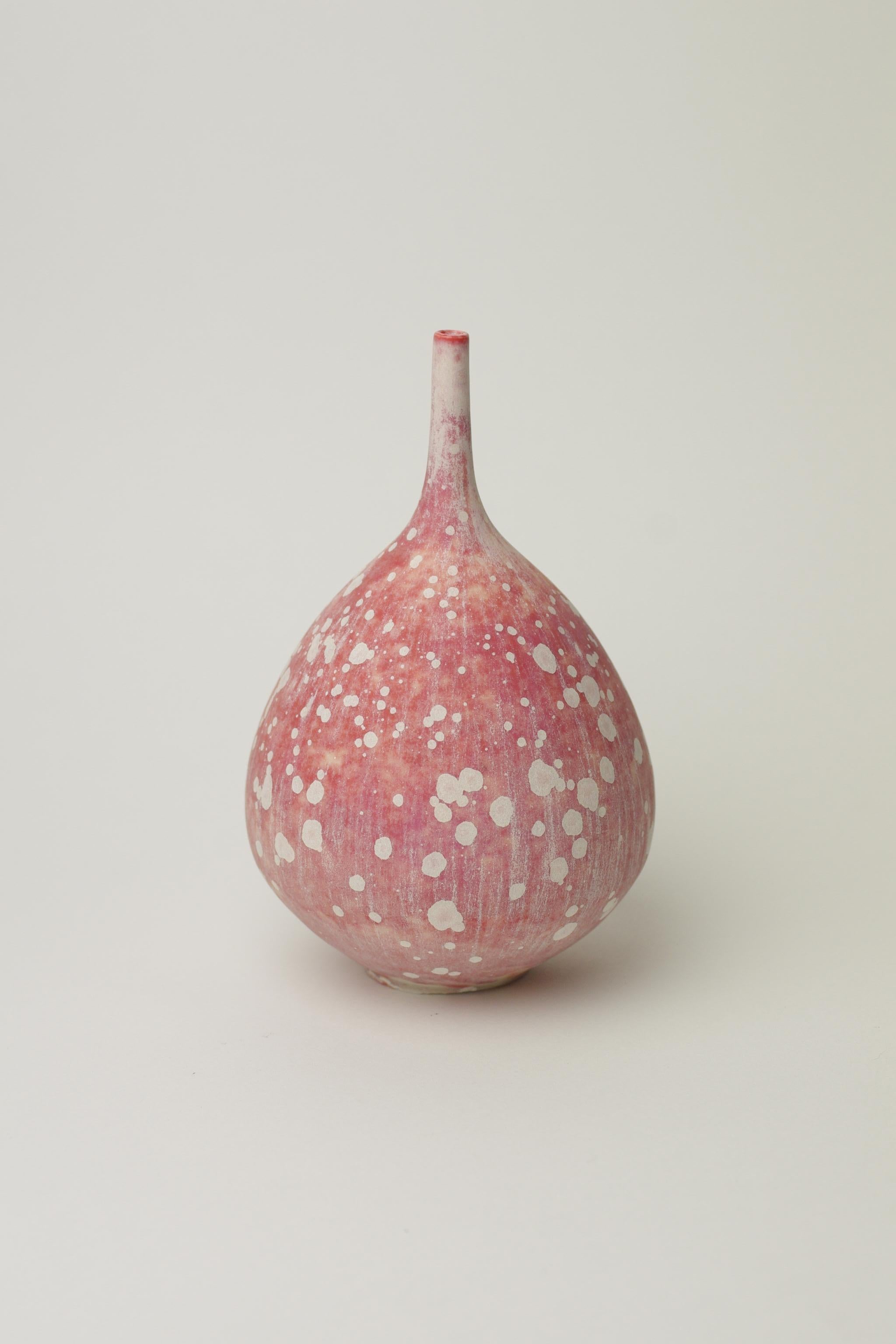 Isak Isakkson - Red White Matte Vase For Sale 8