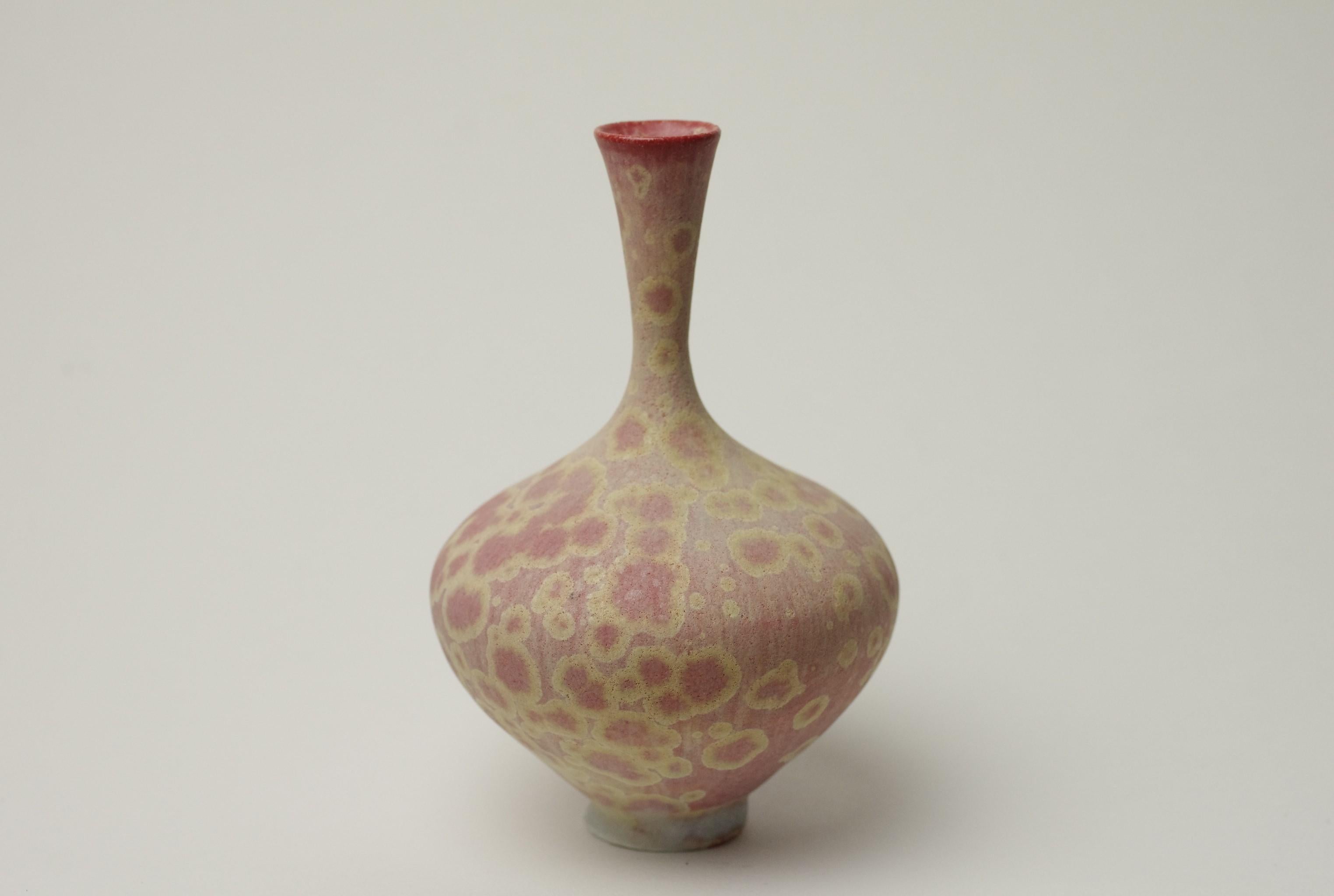 Swedish Isak Isakkson, Red White Vase For Sale