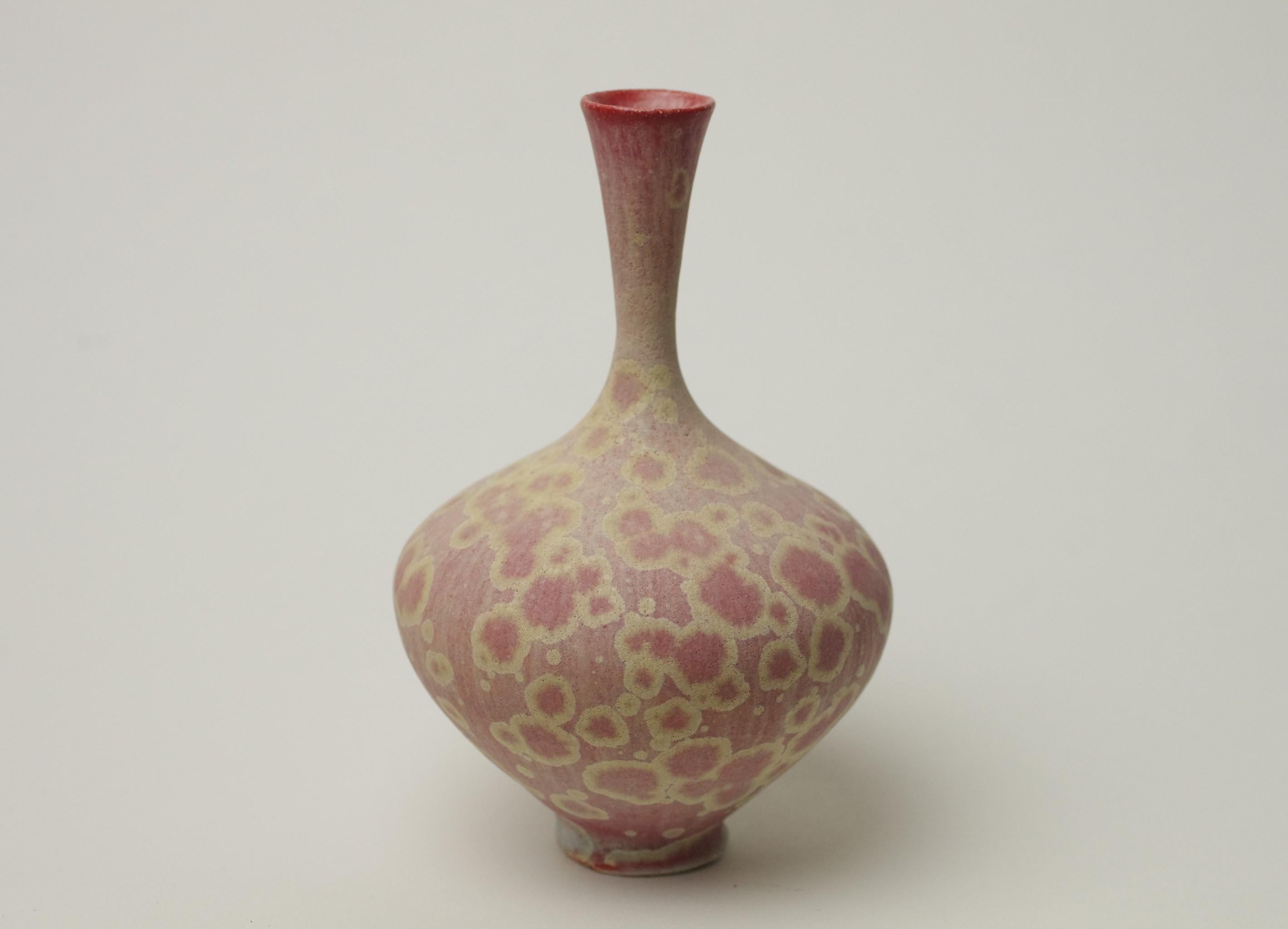Contemporary Isak Isakkson, Red White Vase For Sale