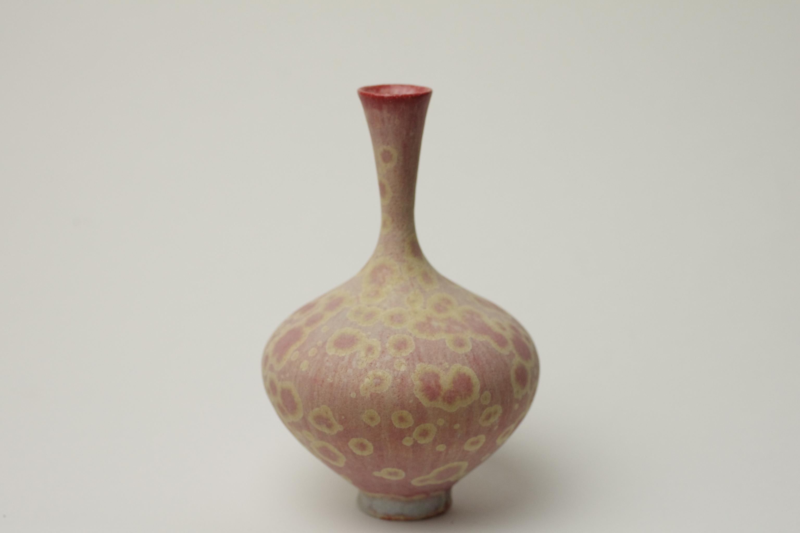 Stoneware Isak Isakkson, Red White Vase For Sale