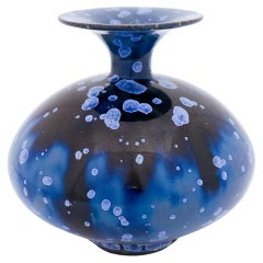 Isak Isaksson, Black & Blue Crystalline Glaze, Contemporary Swedish Ceramicist