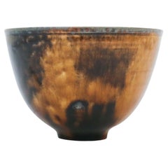 Isak Isaksson, Black & Brown Chawan Tea Bowl, Contemporary Swedish Ceramicist