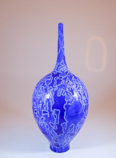 Isak Isaksson Blue Ceramic Vase Crystalline Glaze Contemporary Artist