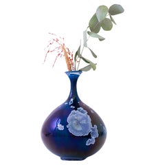 Isak Isaksson Blue Ceramic Vase Crystalline Glaze Contemporary Artist