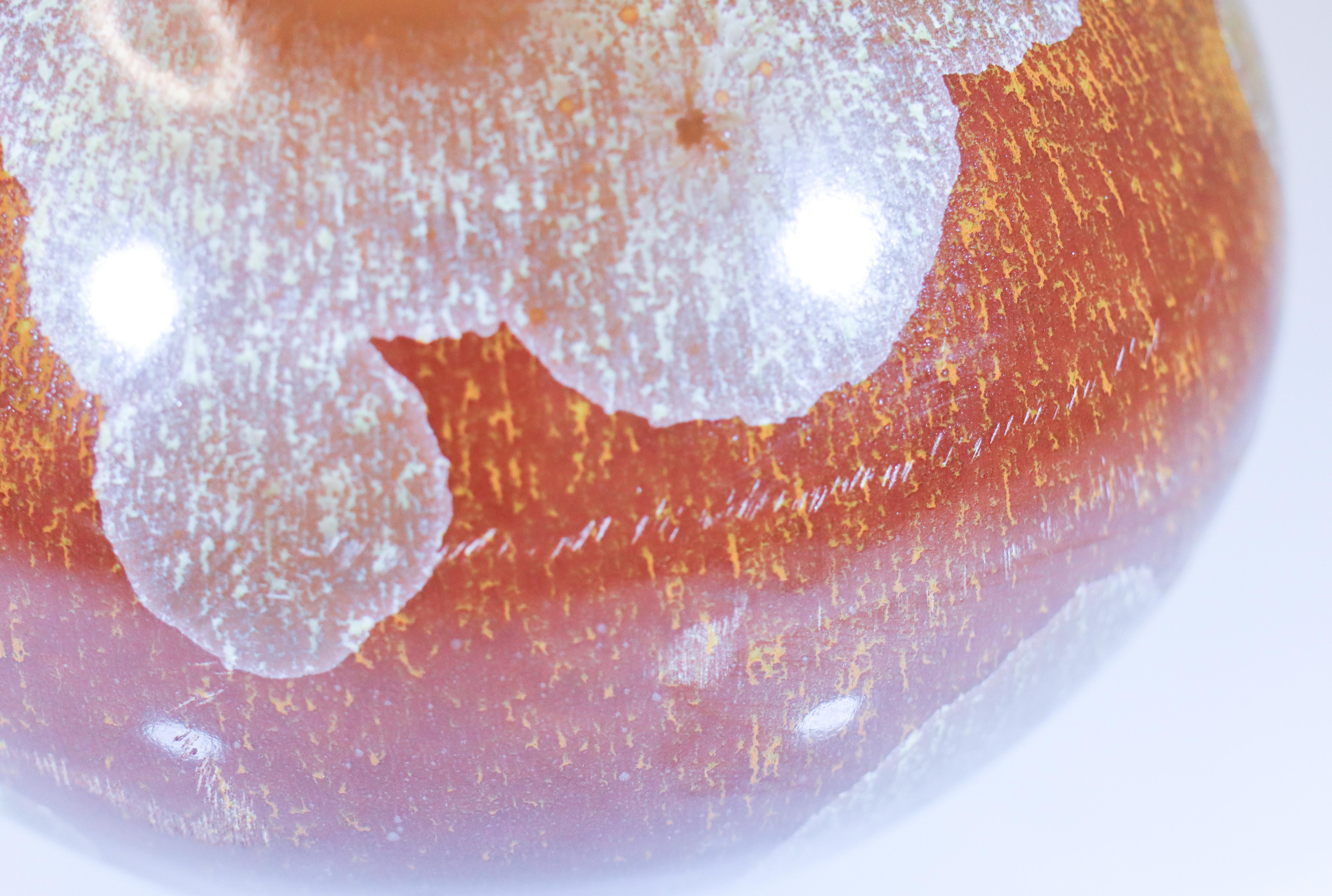 Isak Isaksson - Brown Ceramic Vase Crystalline Glaze Contemporary Artist For Sale 1