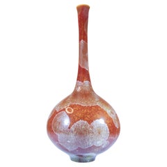 Isak Isaksson - Brown Ceramic Vase Crystalline Glaze Contemporary Artist
