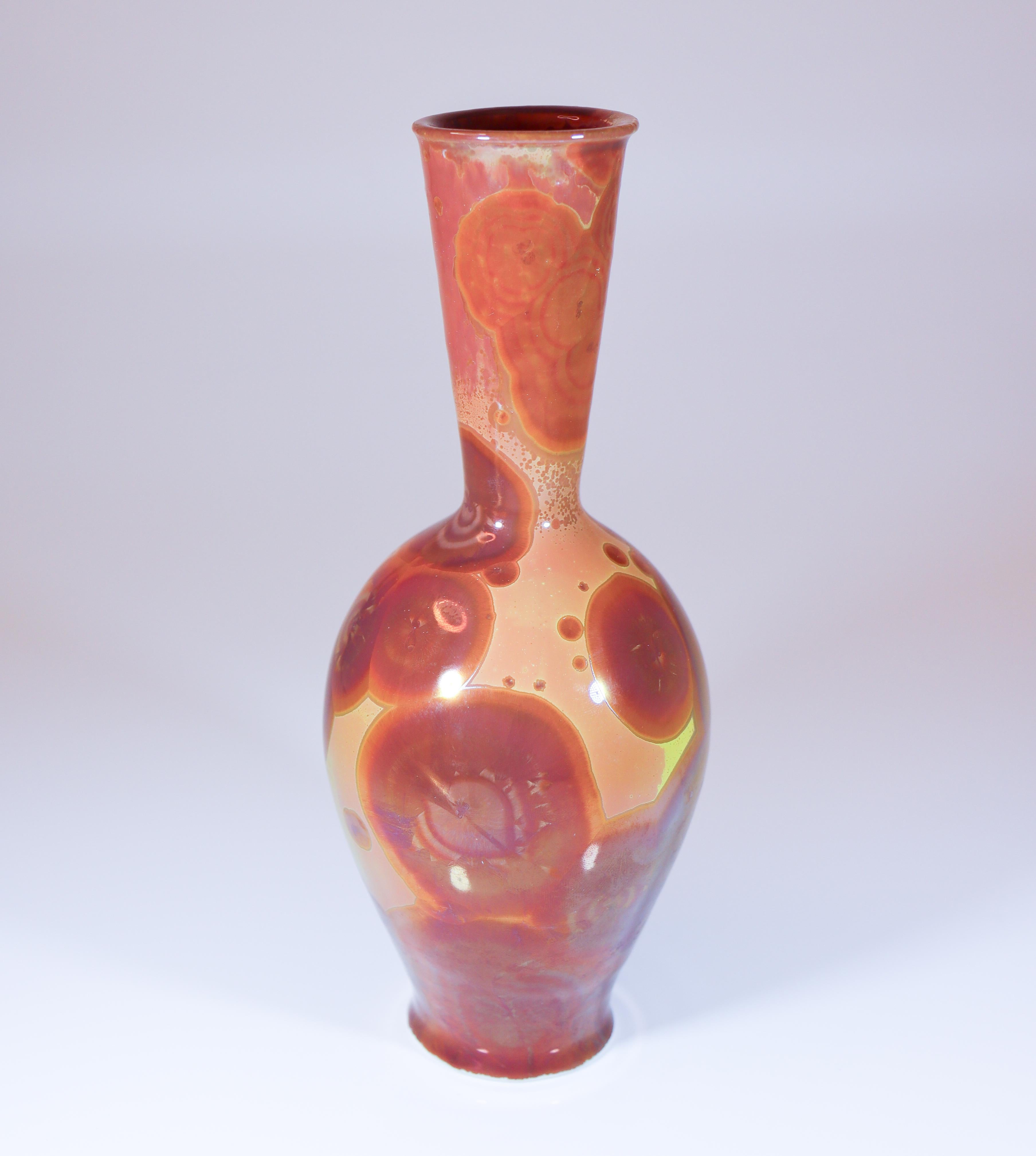 Scandinavian Modern Isak Isaksson  Ceramic Vase Crystalline Glaze Contemporary Artist For Sale
