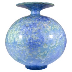 Isak Isaksson Dove Blue Ceramic Vase Crystalline Contemporary Artist