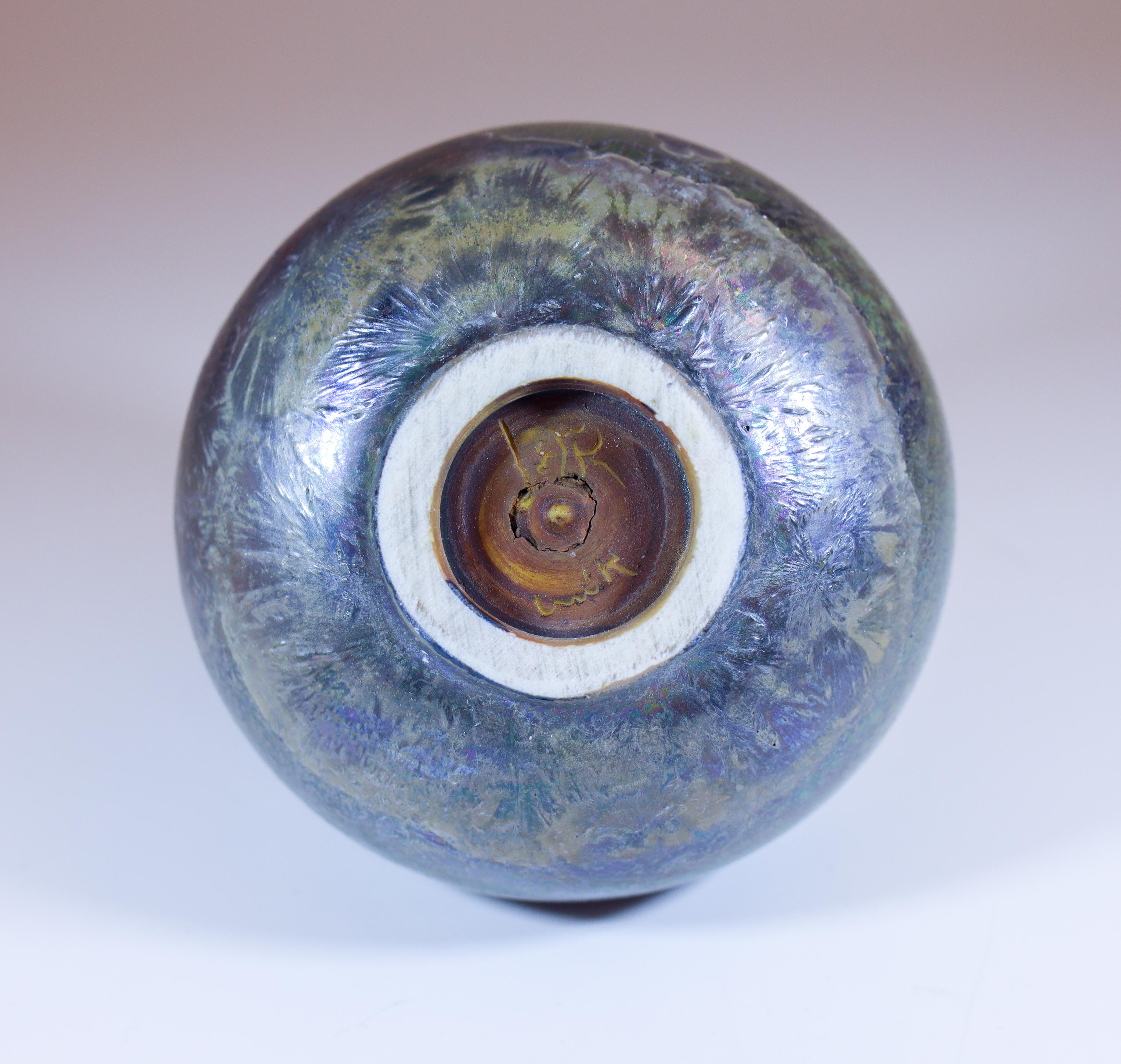 Isak Isaksson Green Ceramic Vase Crystalline Contemporary Artist 3