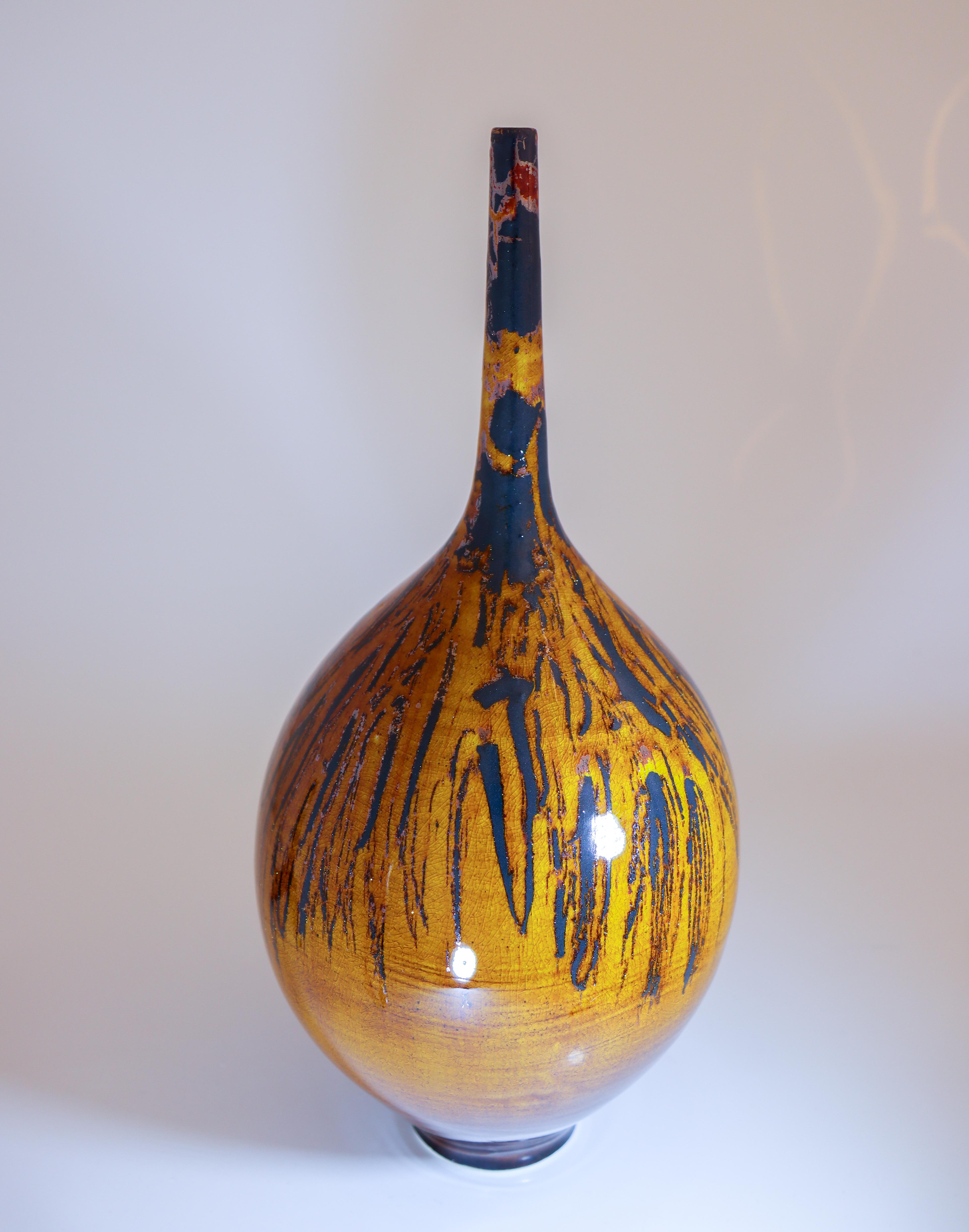 Isak Isaksson Vaso grande in ceramica Smalto cristallino Artista contemporaneo In condizioni ottime in vendita a Stockholm, SE