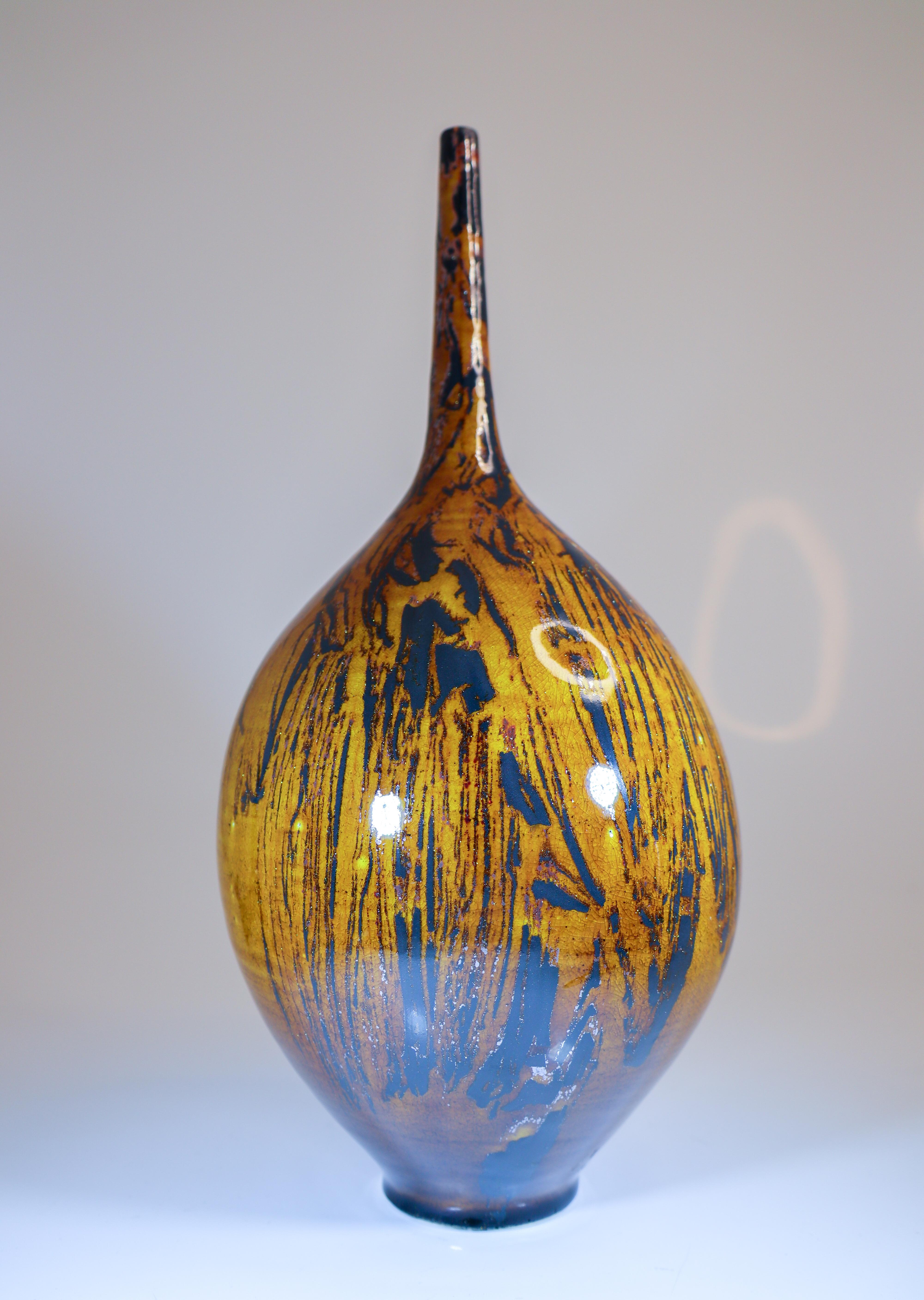 XXI secolo e contemporaneo Isak Isaksson Vaso grande in ceramica Smalto cristallino Artista contemporaneo in vendita