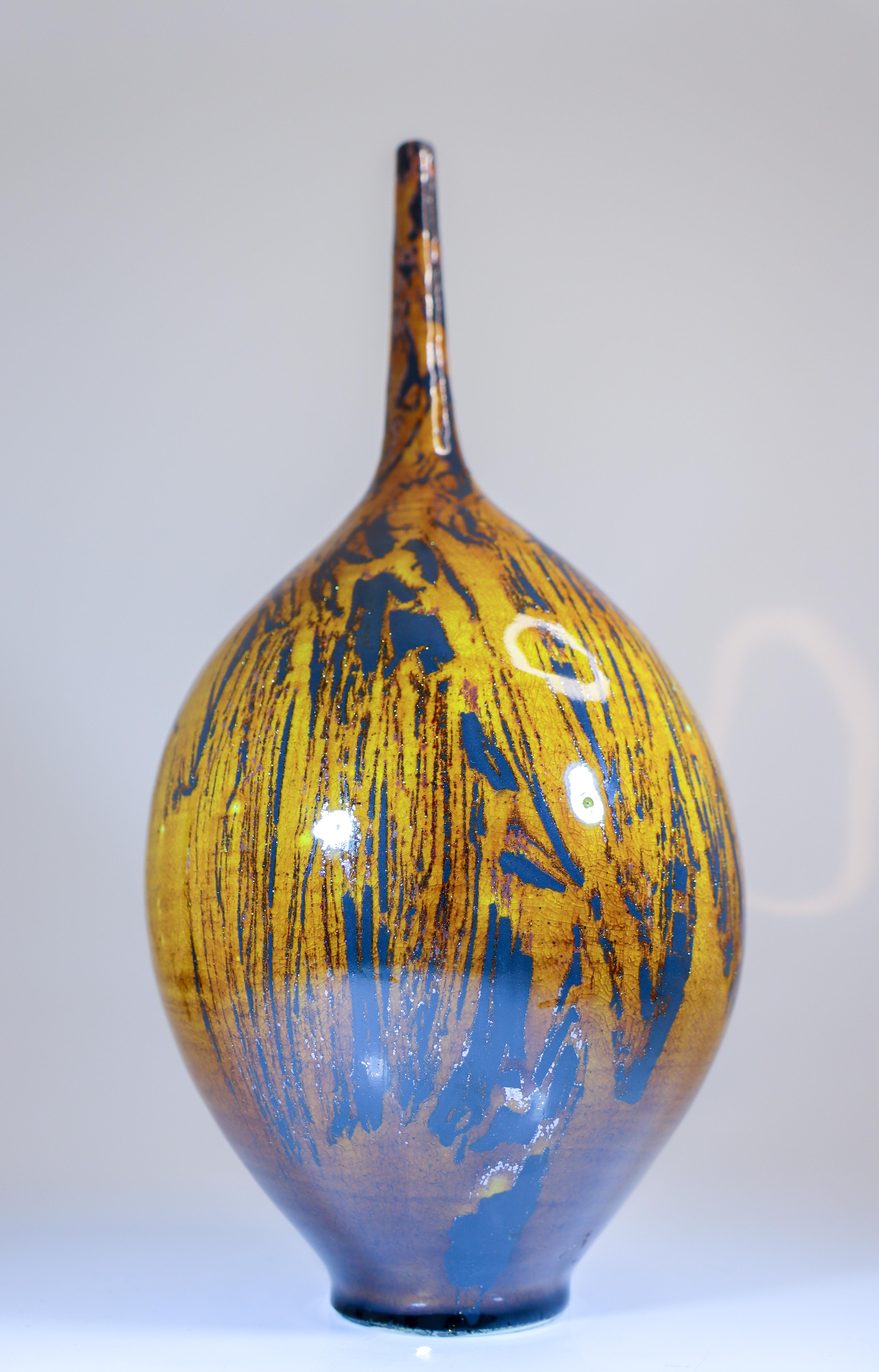Ceramica Isak Isaksson Vaso grande in ceramica Smalto cristallino Artista contemporaneo in vendita