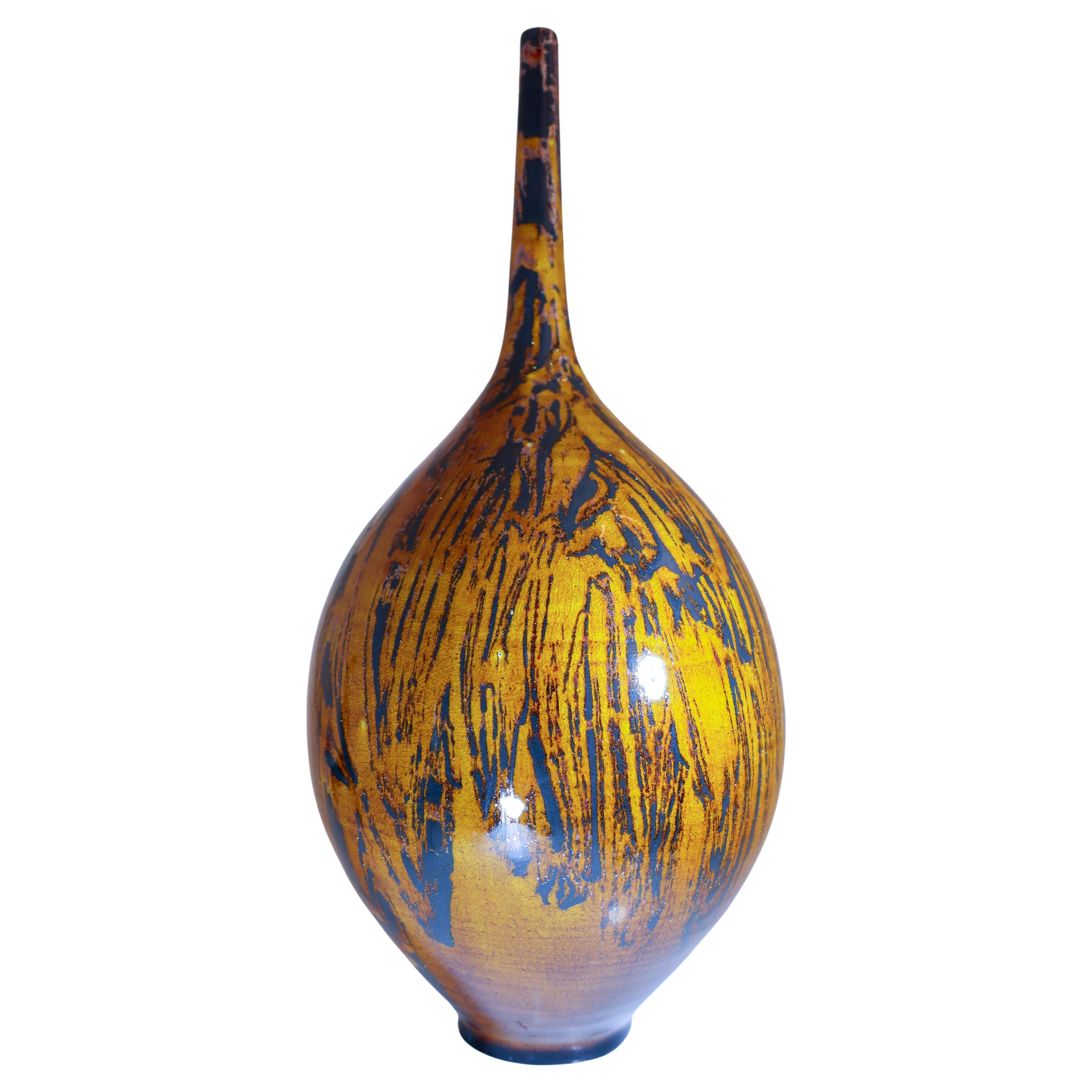 Isak Isaksson Vaso grande in ceramica Smalto cristallino Artista contemporaneo in vendita