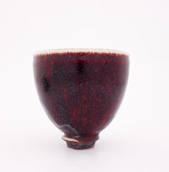 Isak Isaksson, Oxblood Red Chawan Tea Bowl, Contemporary Swedish Ceramicist
