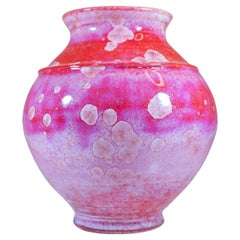 Isak Isaksson Pink Ceramic Vase Crystalline Glaze Contemporary Artist