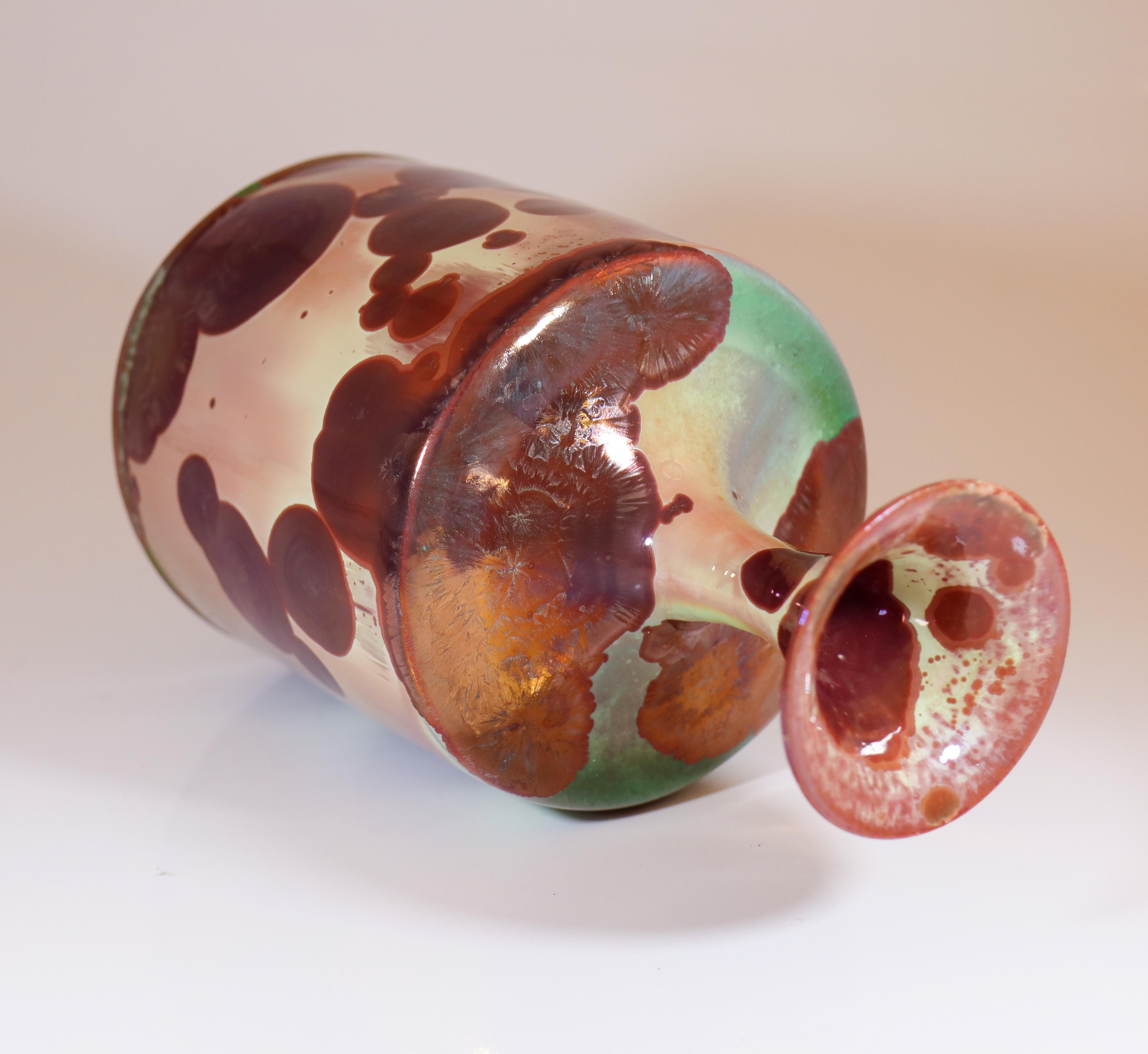 Isak Isaksson Vaso in ceramica lucida rosa Smalto cristallino Contemporary Artist 3