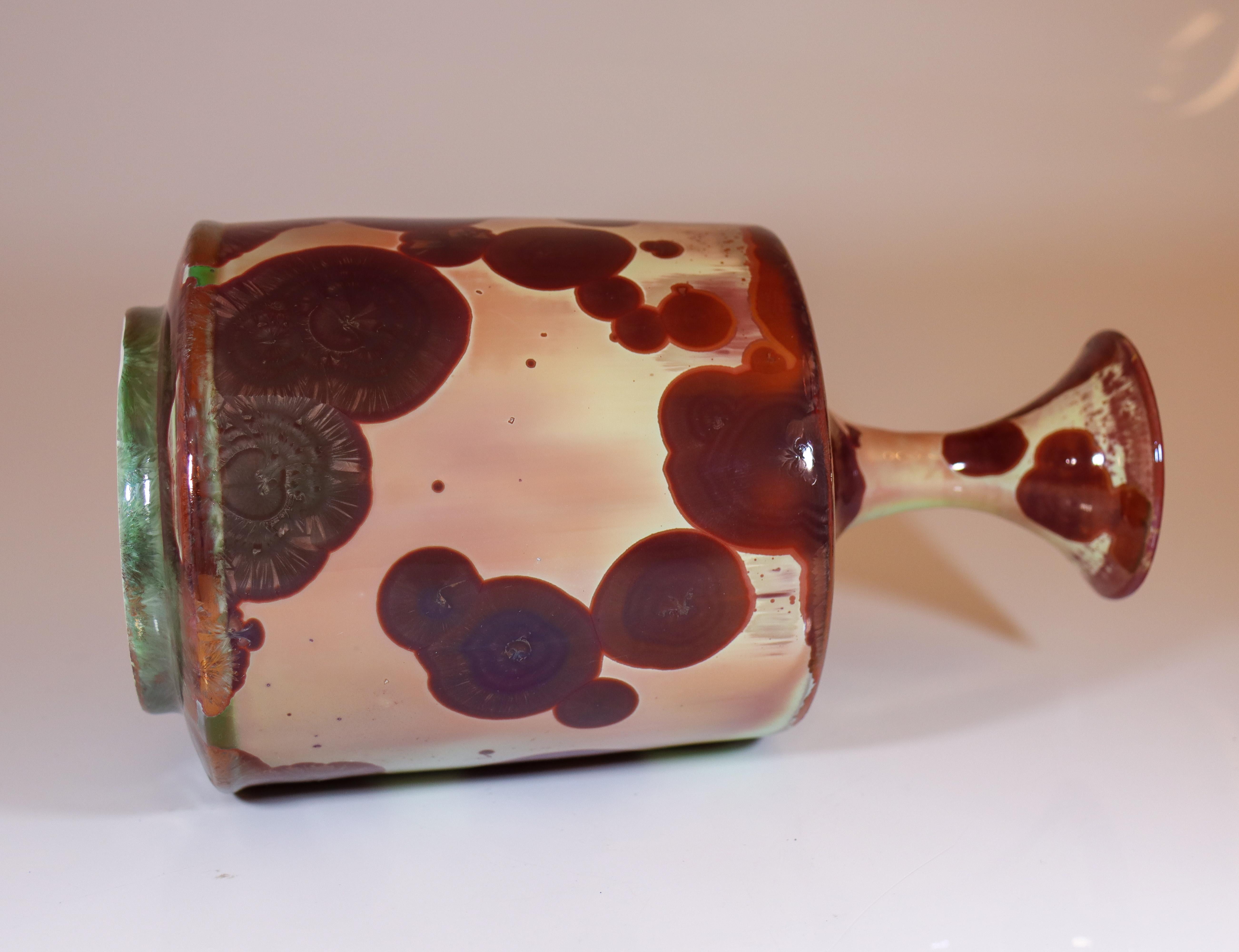 Isak Isaksson Vaso in ceramica lucida rosa Smalto cristallino Contemporary Artist 4