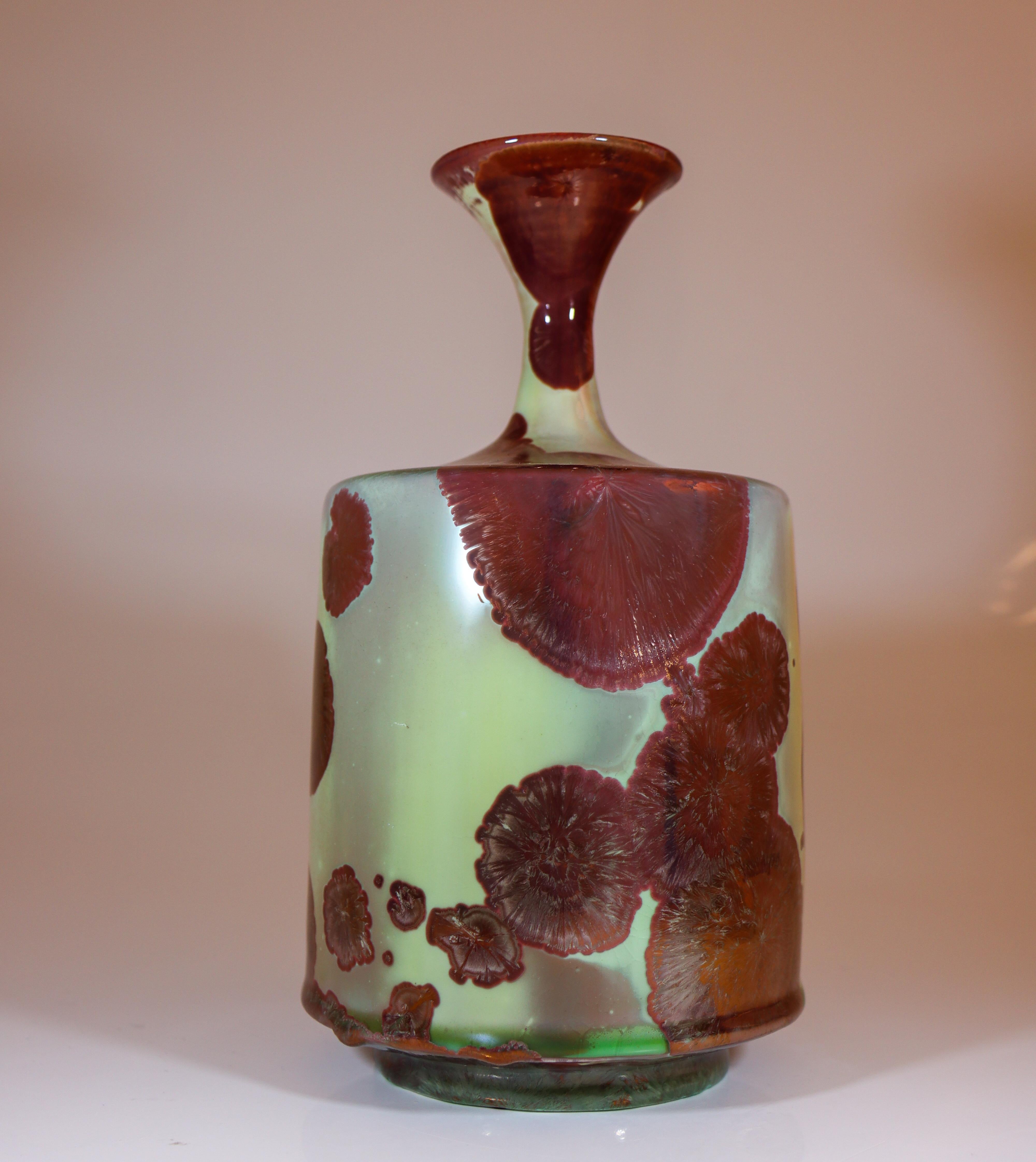 Svedese Isak Isaksson Vaso in ceramica lucida rosa Smalto cristallino Contemporary Artist