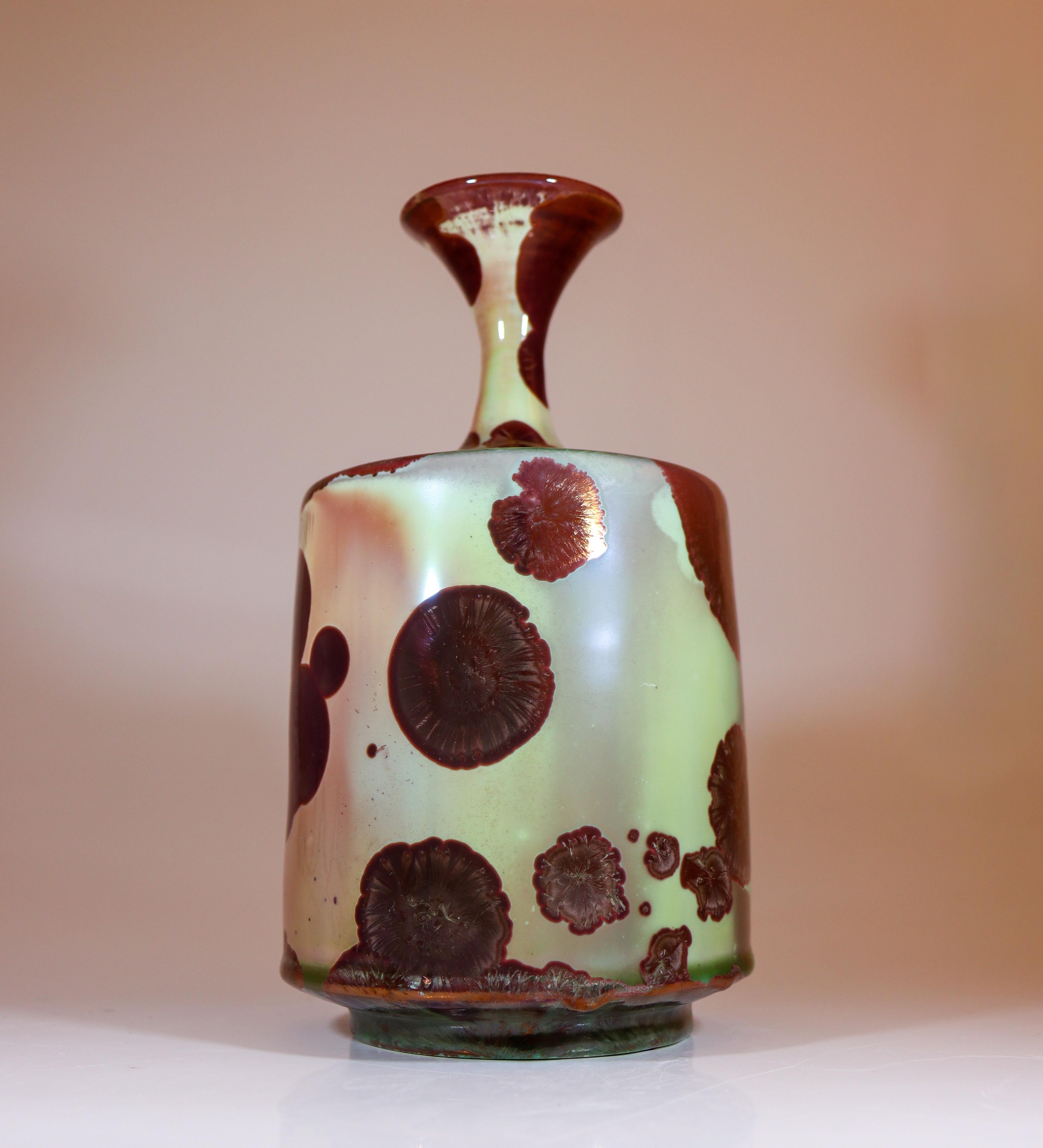 Isak Isaksson Vaso in ceramica lucida rosa Smalto cristallino Contemporary Artist 1