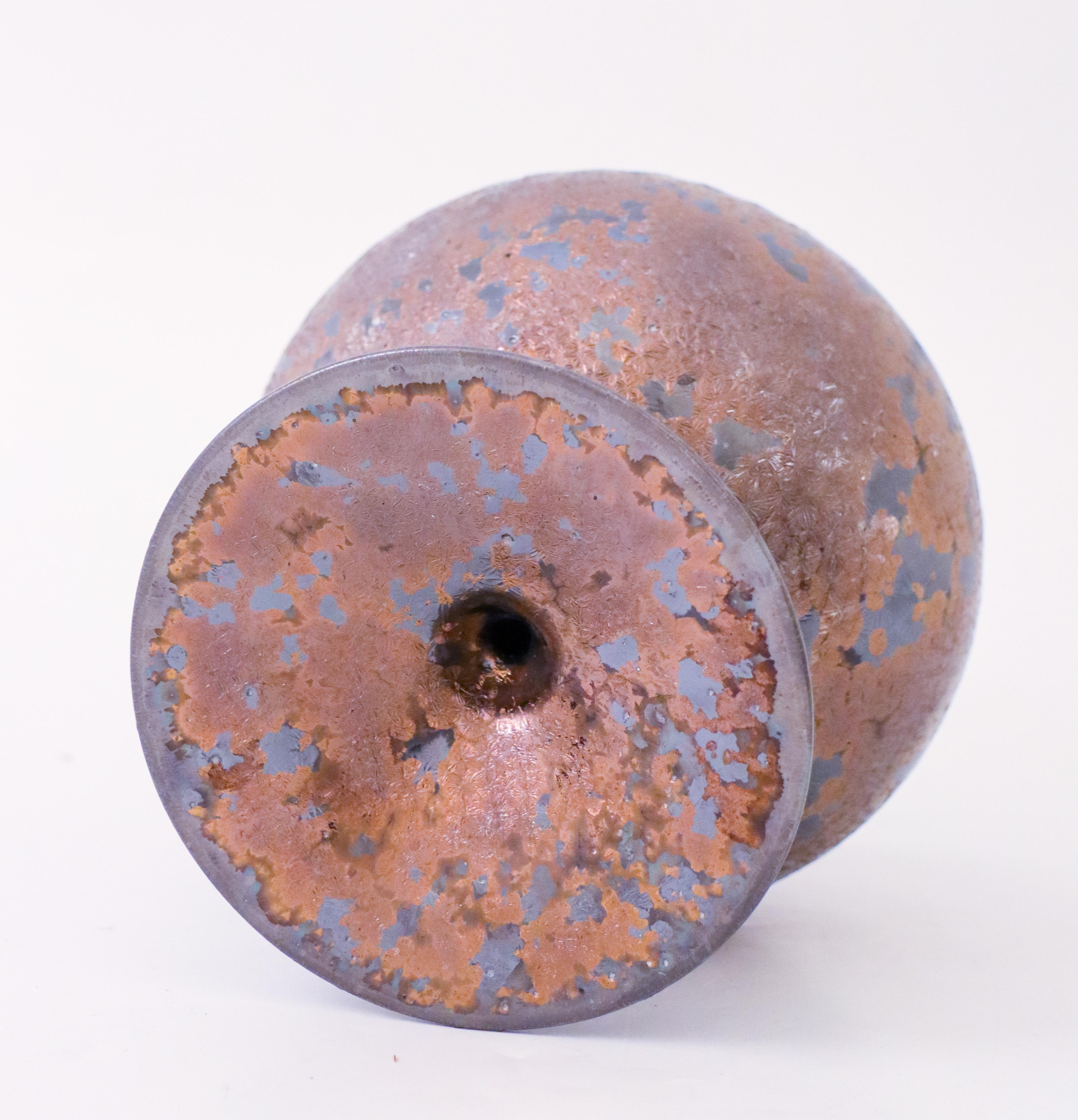 Isak Isaksson, glänzende braune / goldene Vase, zeitgenössischer schwedischer Keramiker im Angebot 3