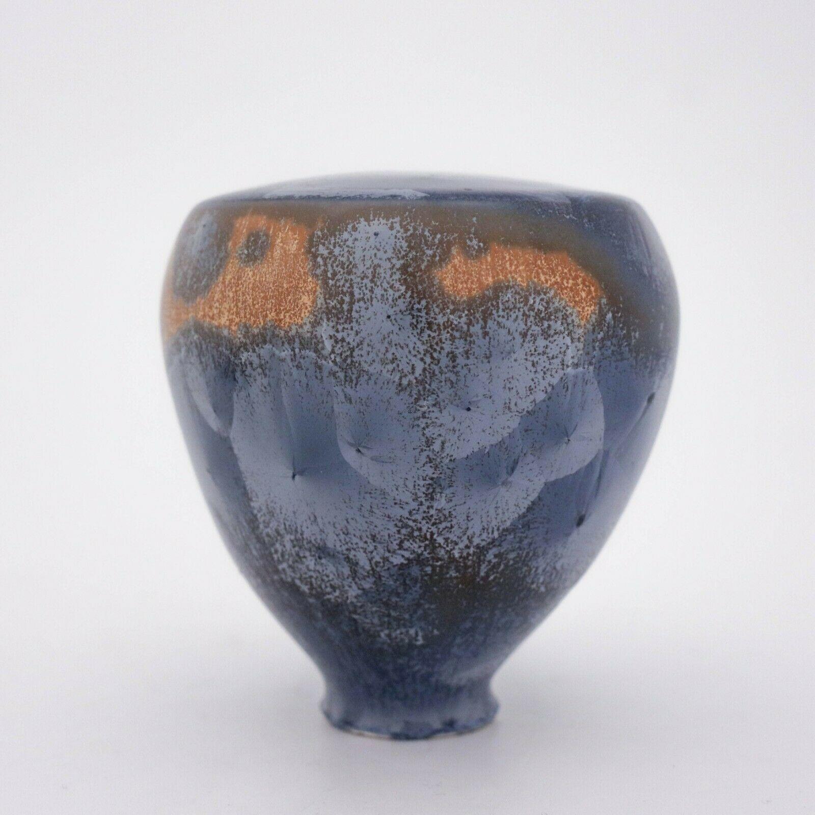 Scandinavian Modern Isak Isaksson, Stoneware Drip Vase, Contemporary Swedish Ceramicist