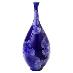 Isak Isaksson - Stunning Blue Ceramic Vase Crystalline Glaze Contemporary Artist