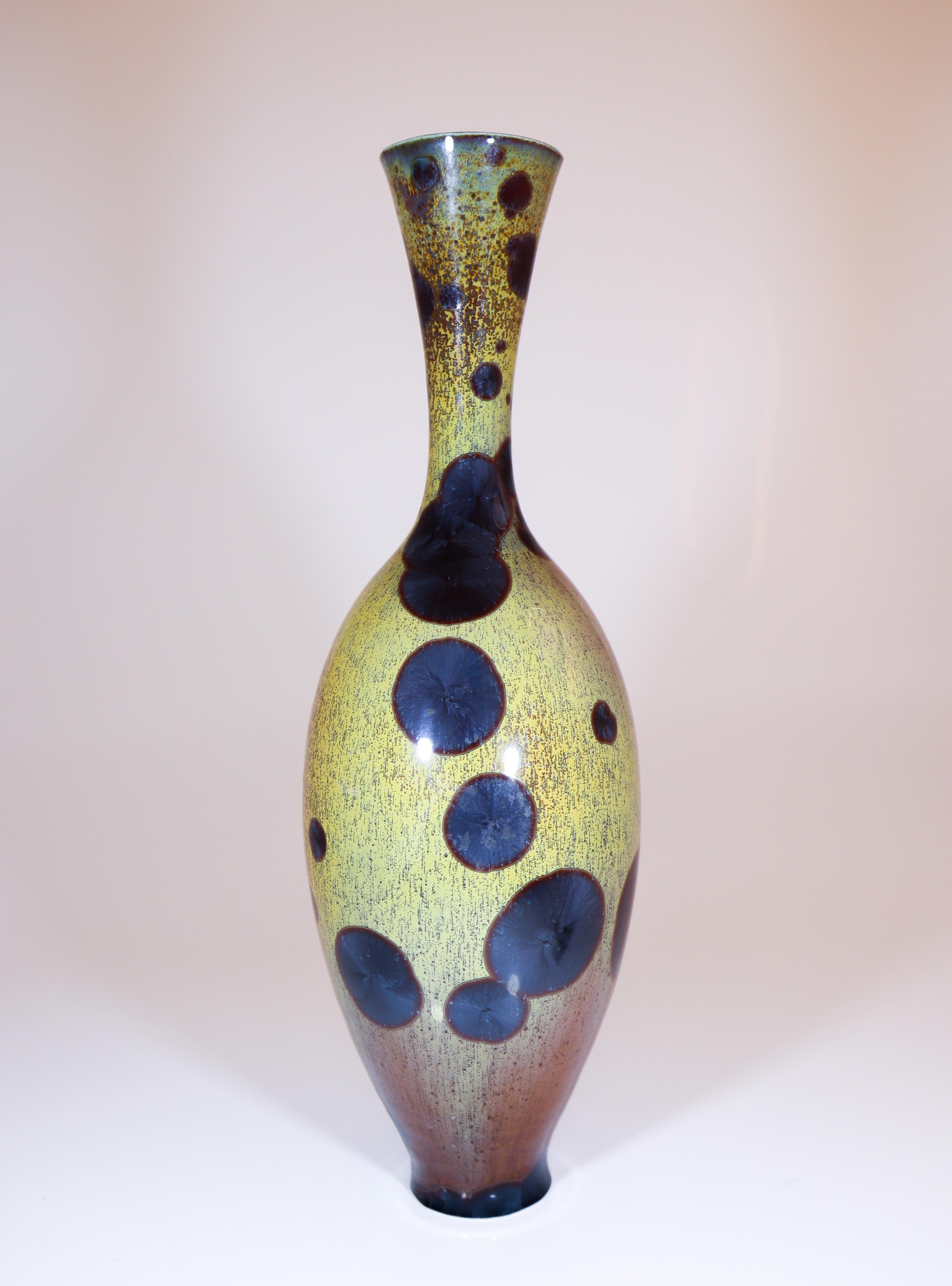 Isak Isaksson Stunning Ceramic Vase - Crystalline Glaze Contemporary Artist 2