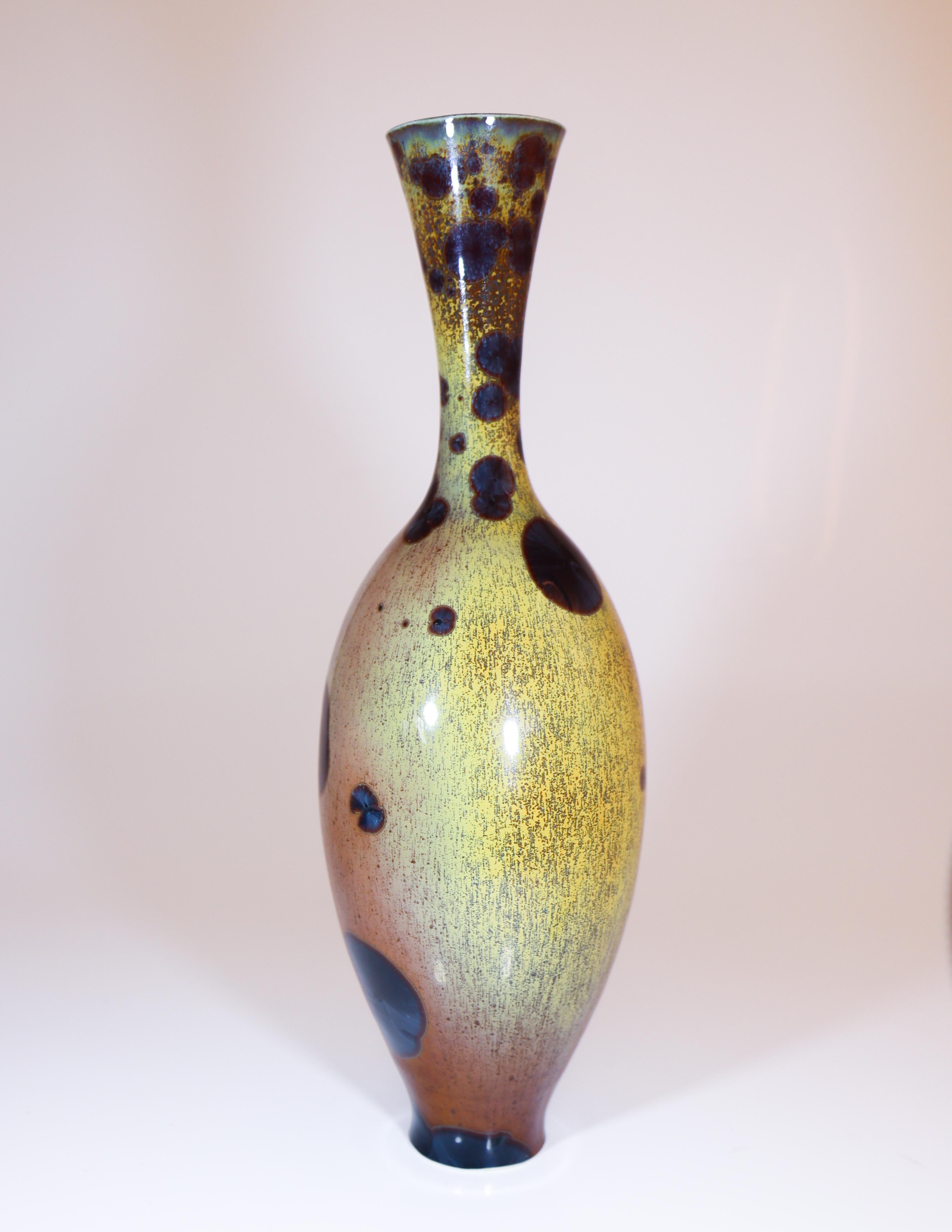 Isak Isaksson Stunning Ceramic Vase - Crystalline Glaze Contemporary Artist 3