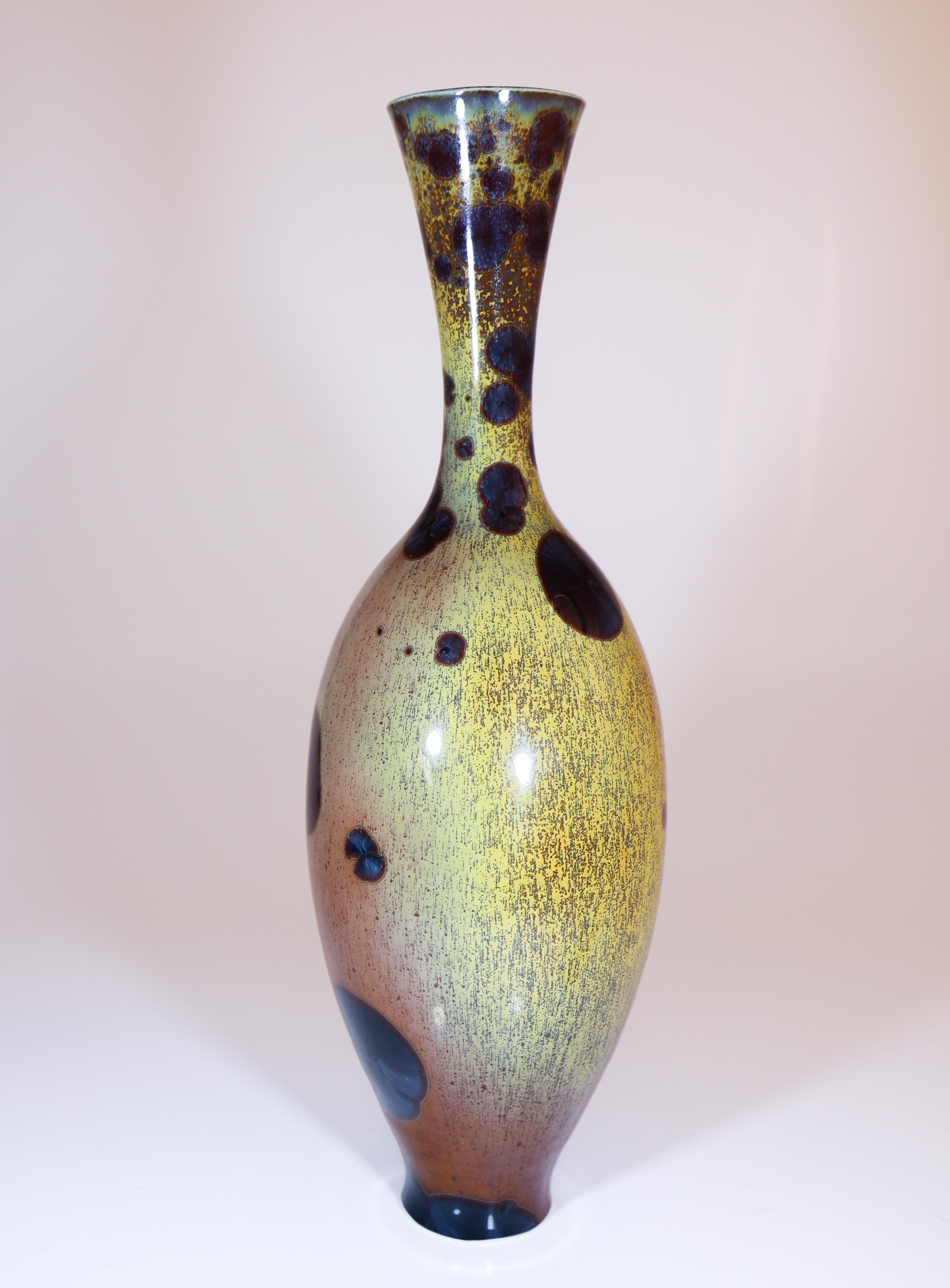 Isak Isaksson Stunning Ceramic Vase - Crystalline Glaze Contemporary Artist 4