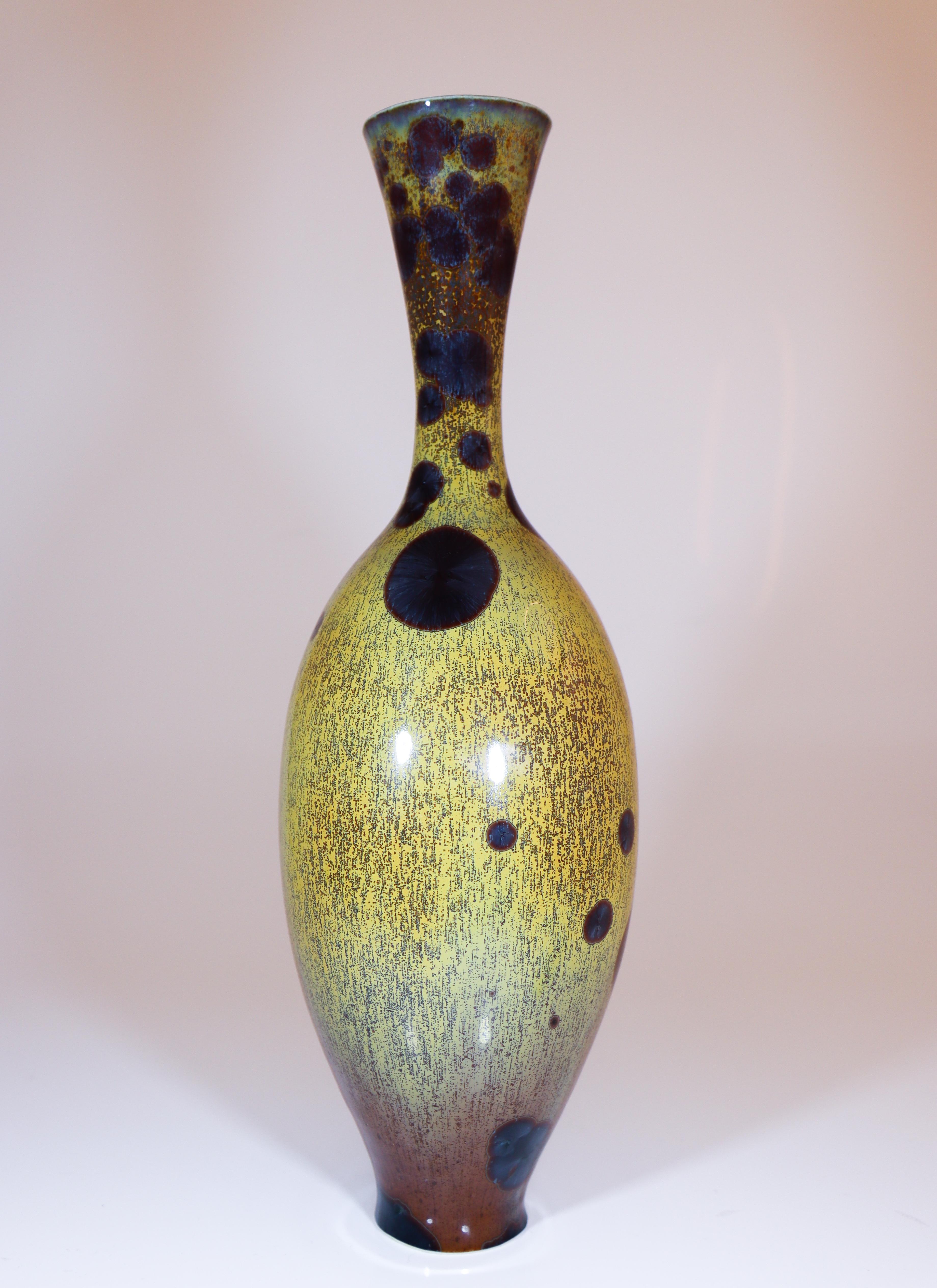 Isak Isaksson Stunning Ceramic Vase - Crystalline Glaze Contemporary Artist 6