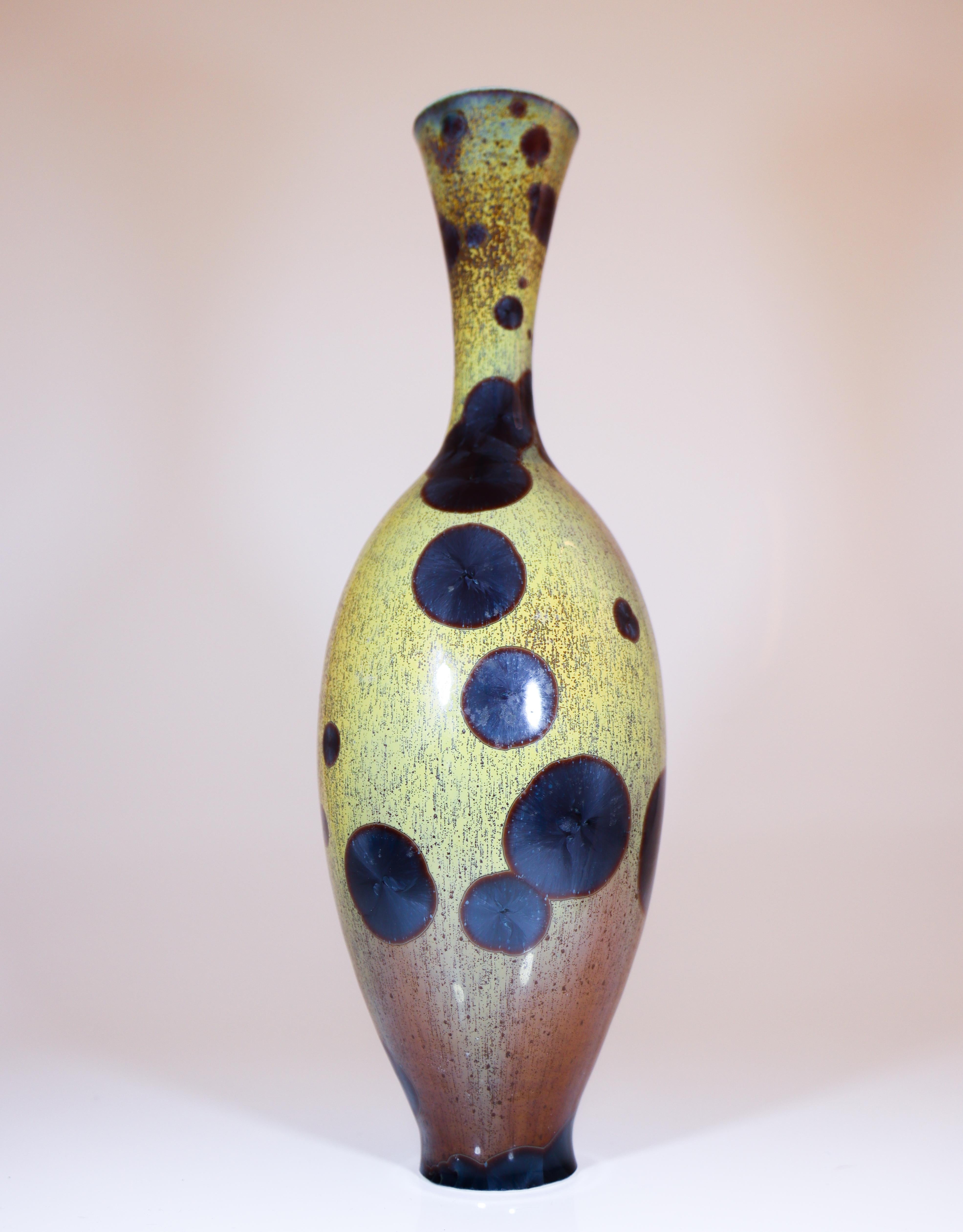 Isak Isaksson Stunning Ceramic Vase - Crystalline Glaze Contemporary Artist 1