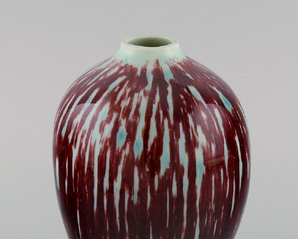 20th Century Isak Isaksson, Swedish Ceramicist, Unique Vase in Glazed Ceramics, Late 20th C For Sale