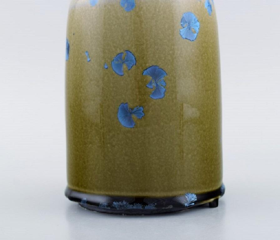 20th Century Isak Isaksson, Swedish Ceramicist, Unique Vase in Glazed Ceramics, Late 20th C For Sale