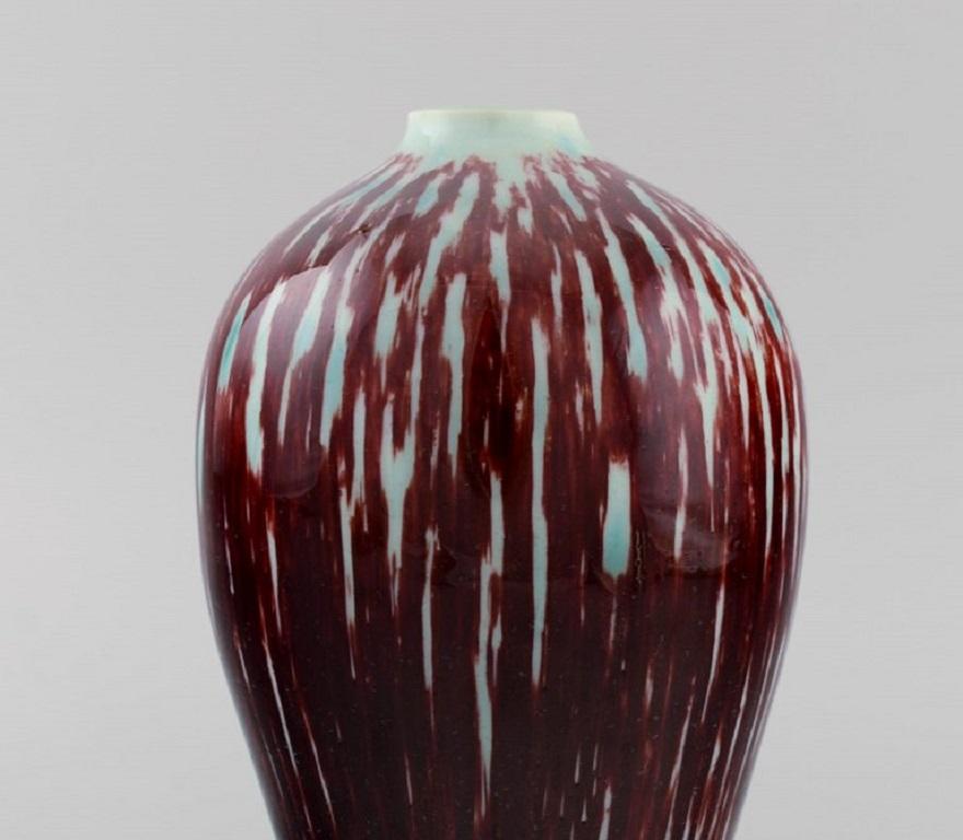 Isak Isaksson, Swedish Ceramicist, Unique Vase in Glazed Ceramics, Late 20th C For Sale 1