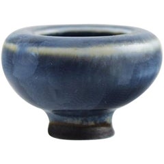 Isak Isaksson, Swedish Ceramist, Unique Miniature Vase in Glazed Ceramics