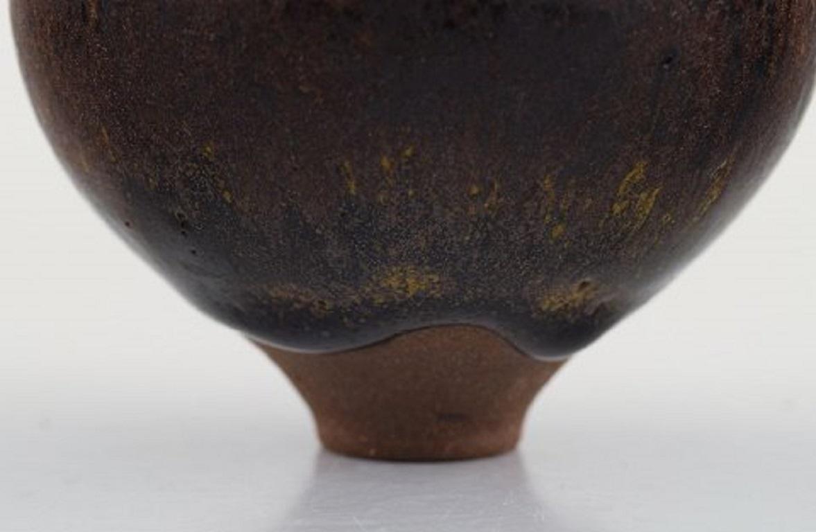 Isak Isaksson, Swedish Ceramist, Unique Vase in Glazed Ceramics In Good Condition In Copenhagen, DK